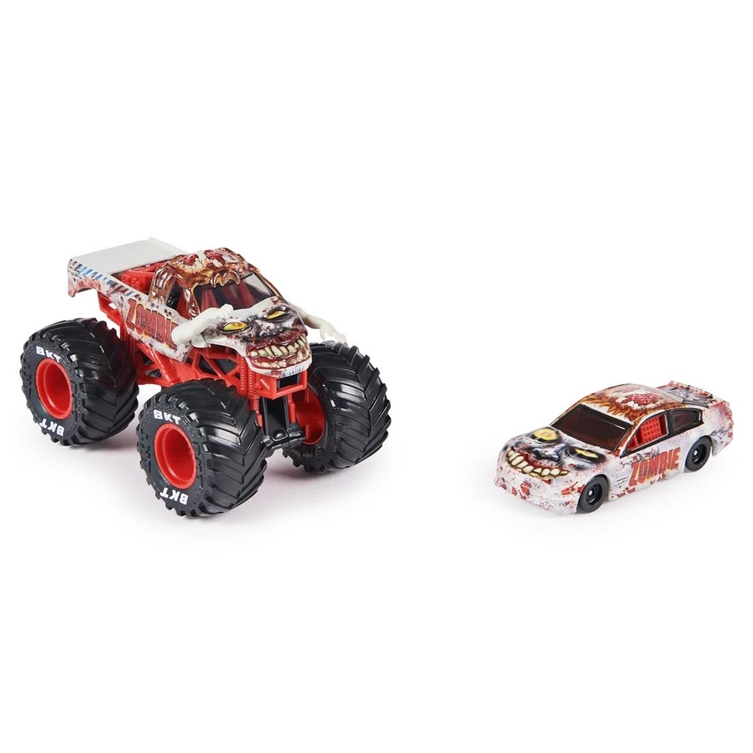 3 Monster Jam 1:64 Scale Truck and Race Car Set - Assorted, 3 of 6