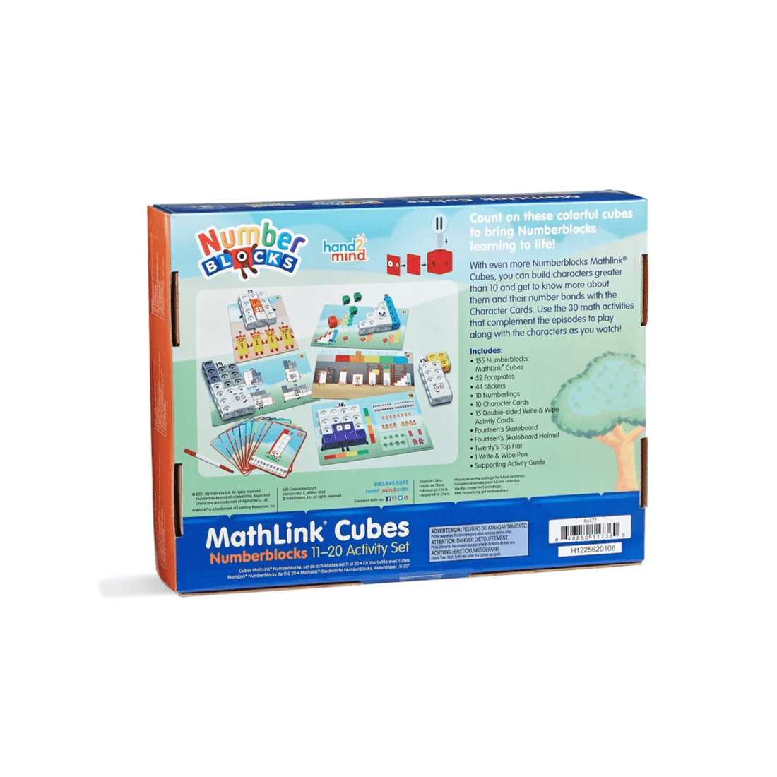 2 Hand2Mind NumberBlocks Mathlink Cubes Numberblocks 11-20 Activity Set, 2 of 3