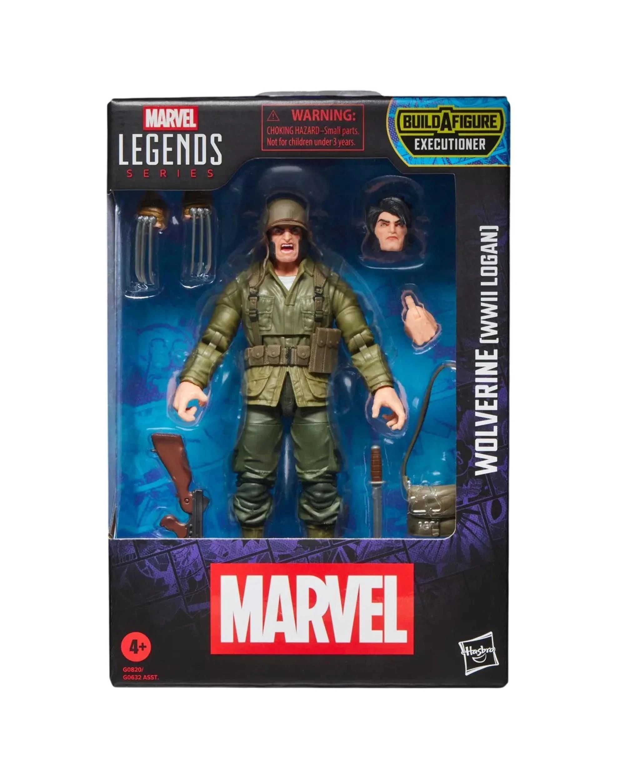 1 Marvel Legends Series Wolverine WWII Logan Build-A-Fig Action Figure, 1 of 10