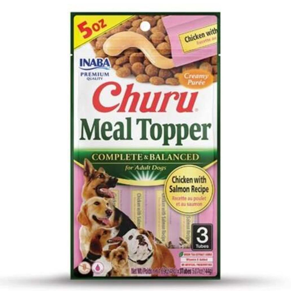 1 Inaba Churu Meal Topper Chicken With Salmon Recipe For Adult Dogs 3 Tubes, 1 of 1