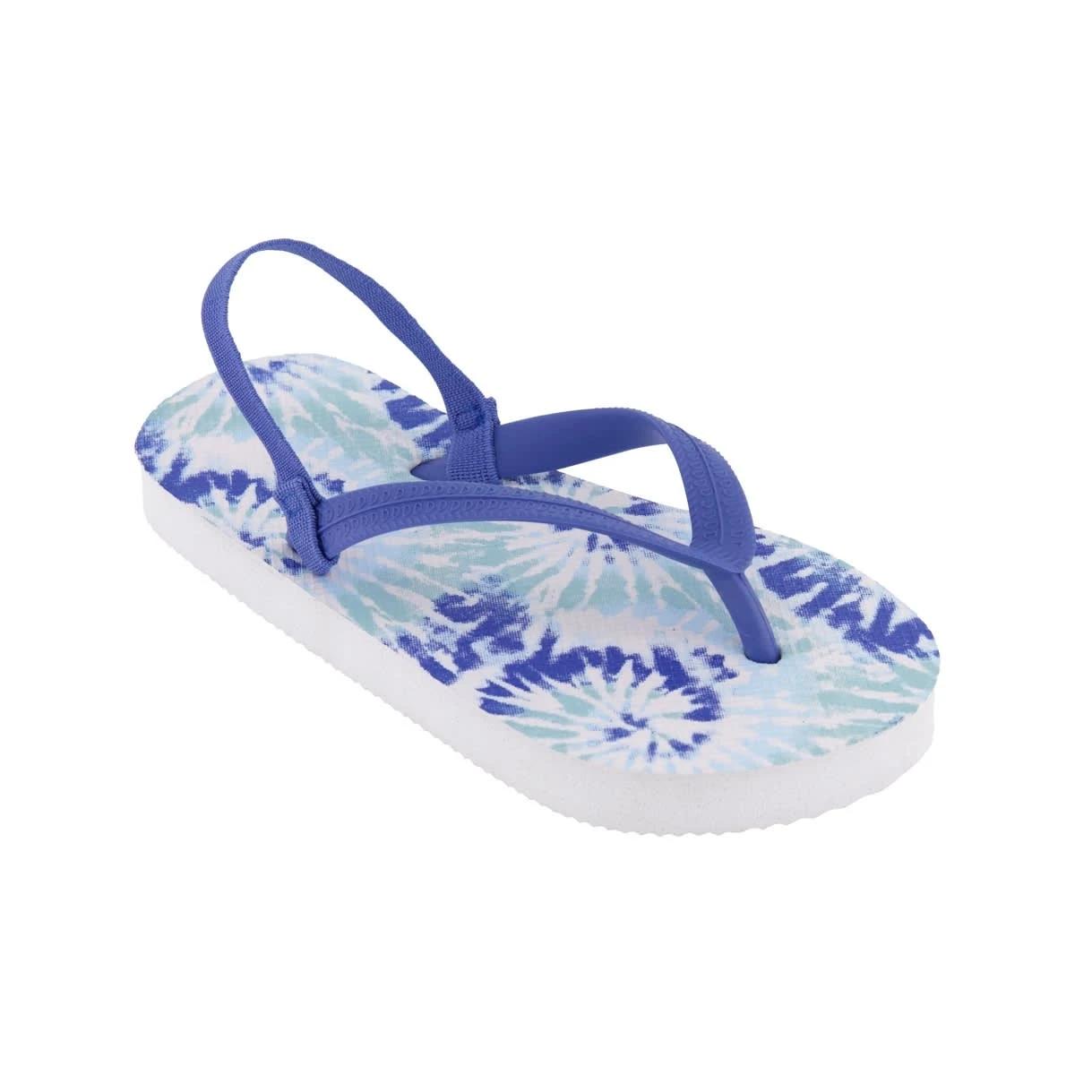3 Junior Print Thongs BLUE TIE DYE, 3 of 3