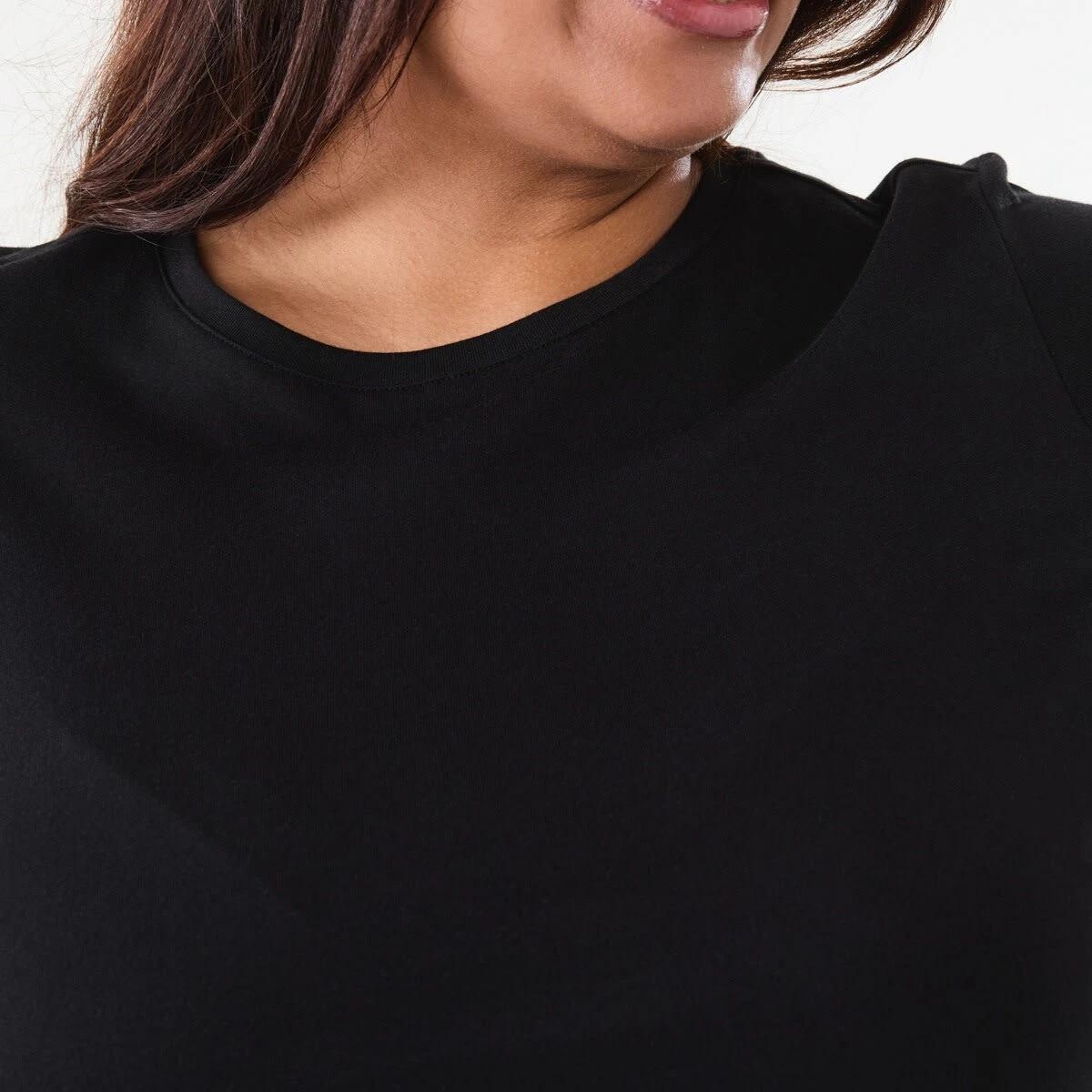 5 Curve Short Sleeve Peplum Top Black, 5 of 6