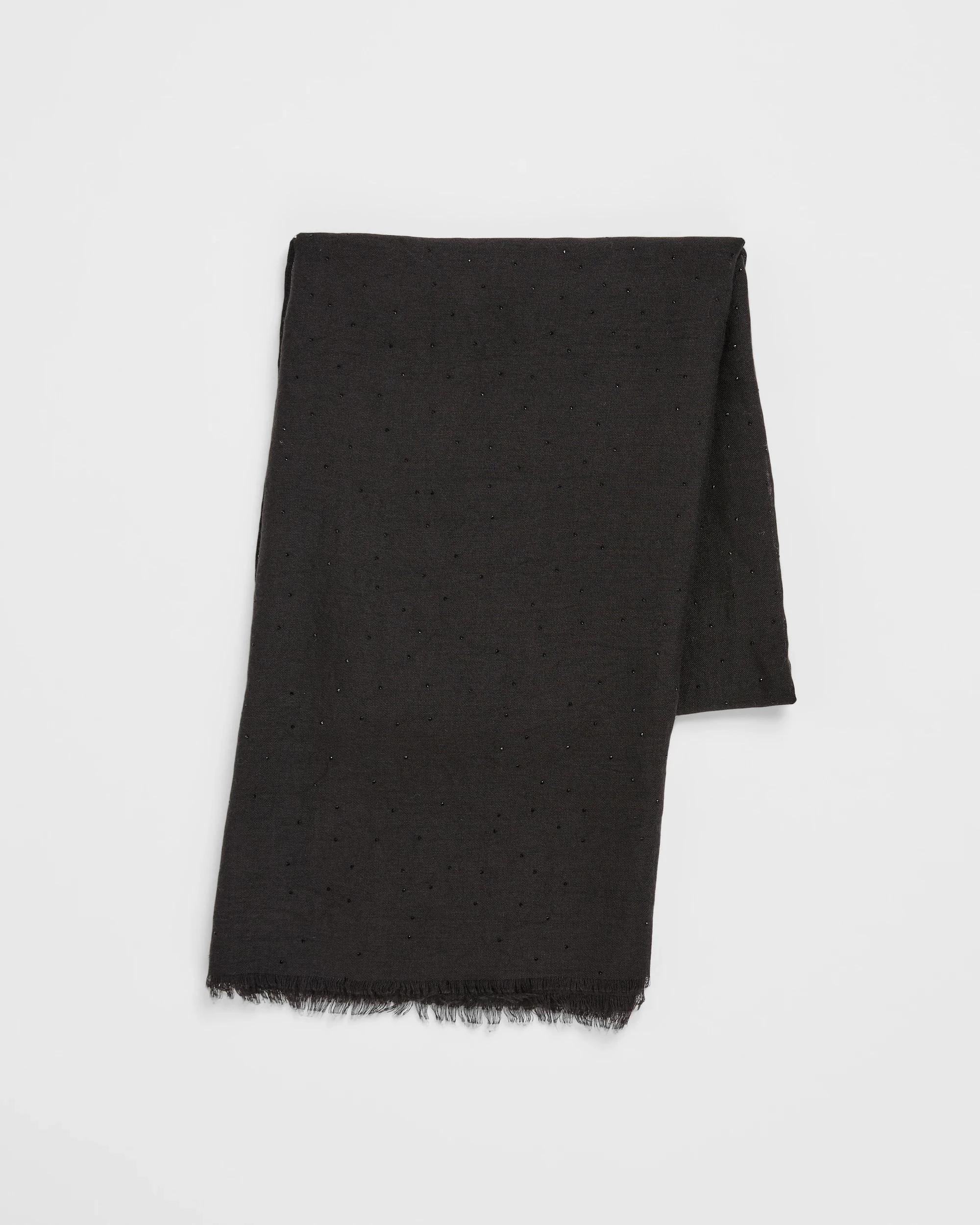 1 Target Woman Lightweight Embellished Scarf BLACK, 1 of 2
