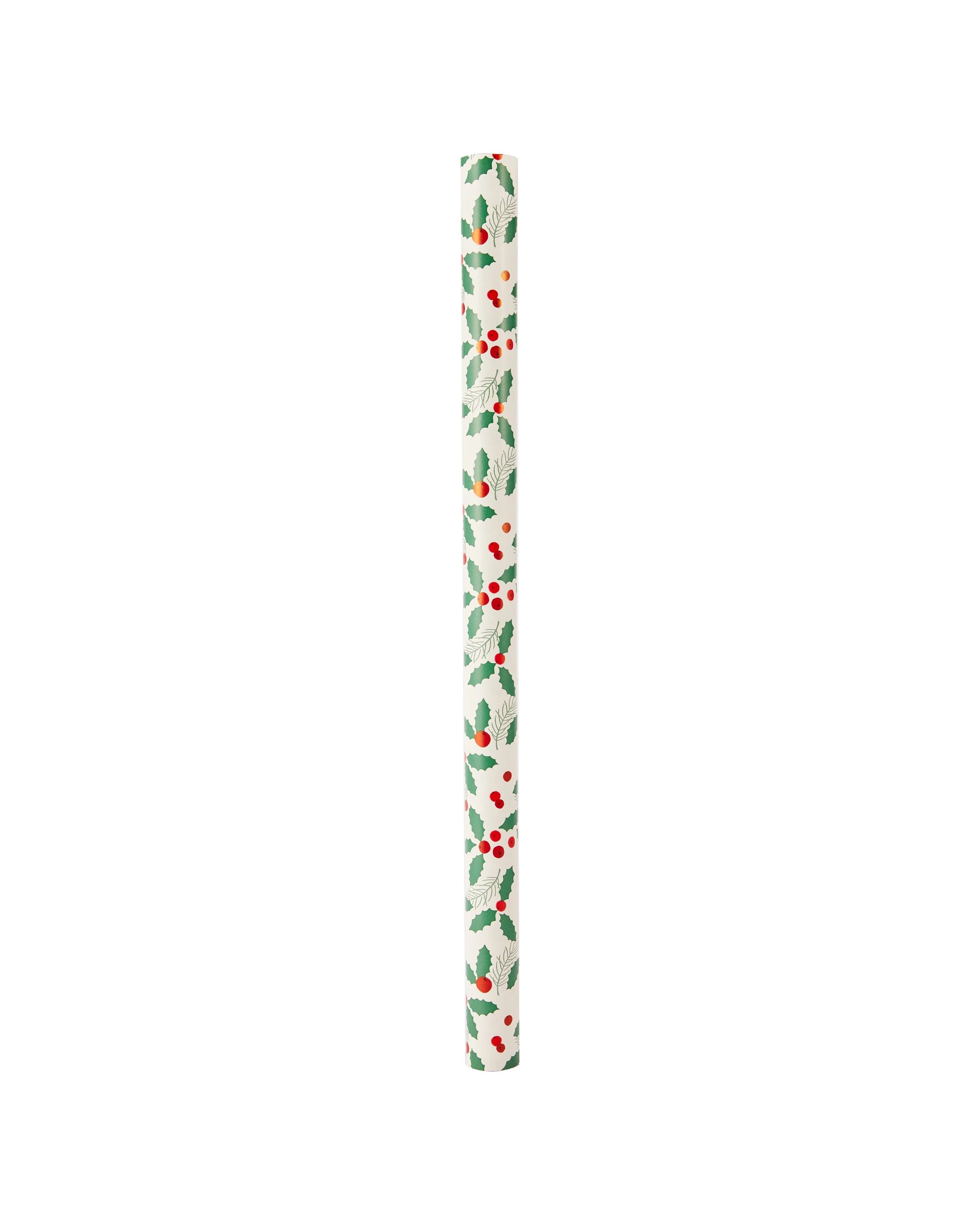 3 7m Holly Gift Wrapping Paper, 3 of 4