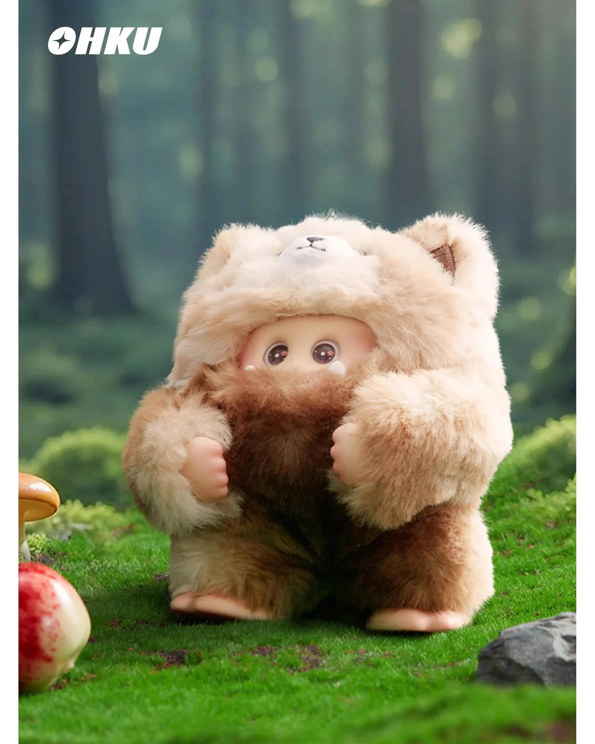 4 OHKU Giggle Monster Furry Forest Series Plush Blind Box, 4 of 8