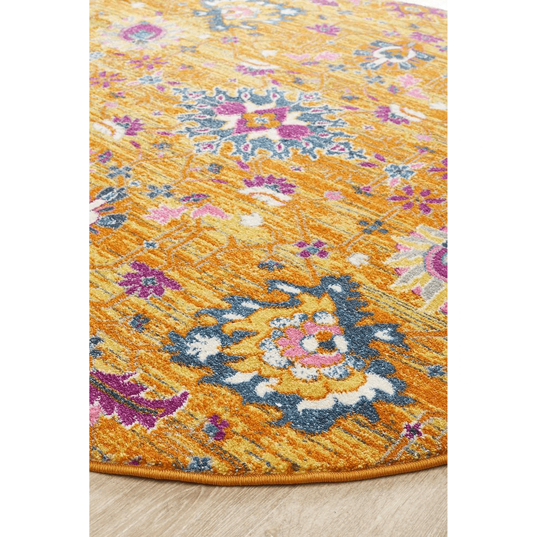 3 Rug Culture Babylon 210cm Round Rug — Rust Polypropylene, Power-Loomed (Made in Turkey) - Red, 3 of 7