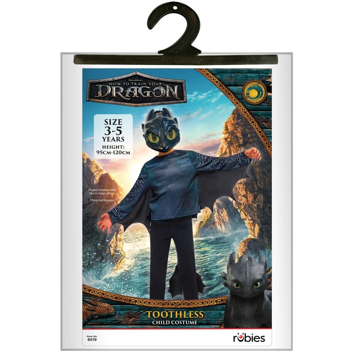 2 DreamWorks How to Train Your Dragon Toothless Child Costume - Ages 3-5, 2 of 4