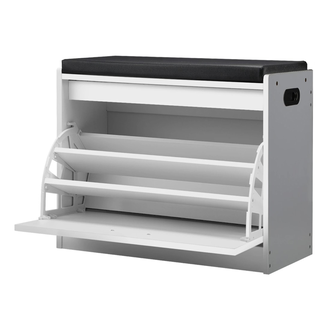 1 Oikiture Shoe Cabinet Bench Shoes Storage Cupboard Footwear Stand 15 Pairs
 - White, 1 of 10