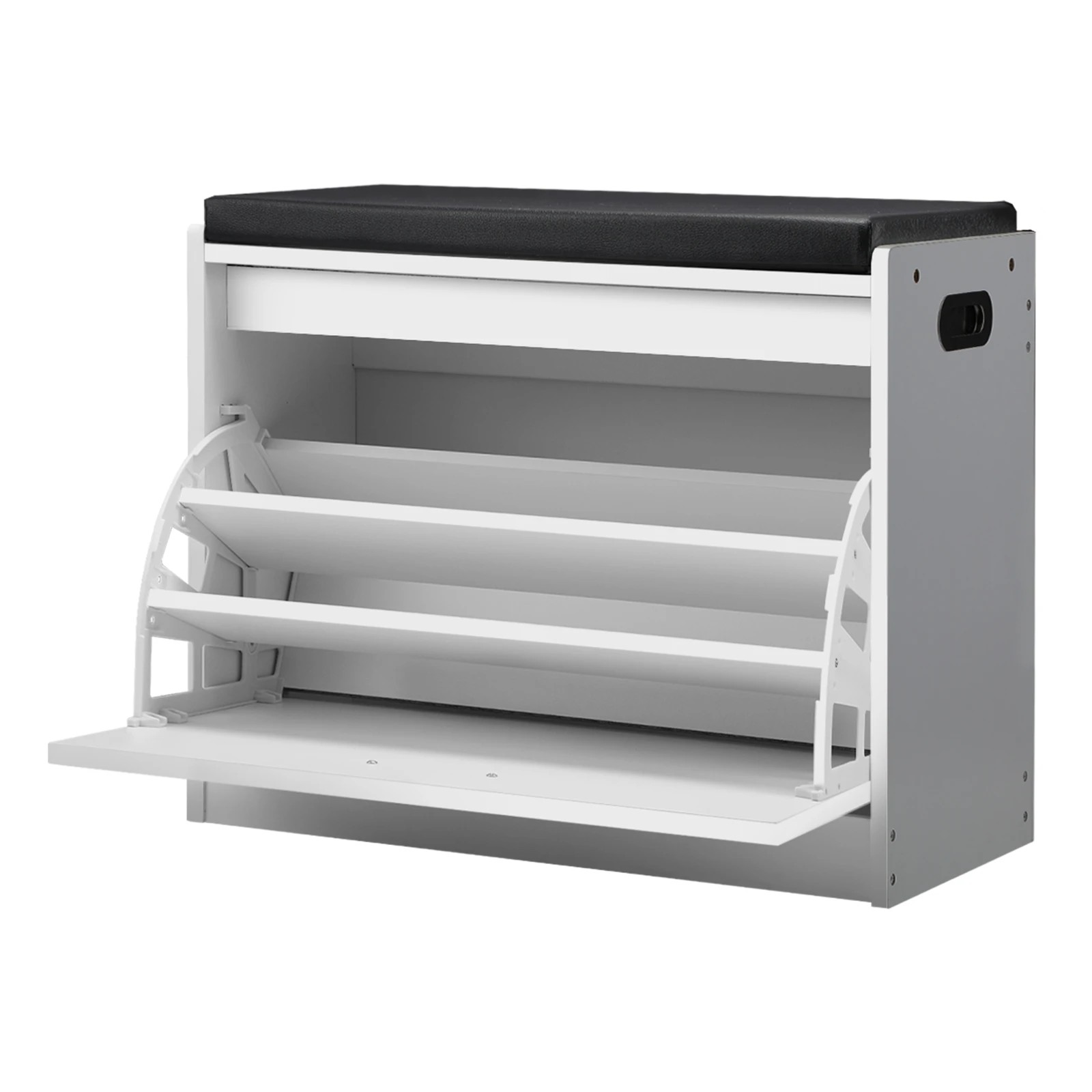 1 Oikiture Shoe Cabinet Bench Shoes Storage Cupboard Footwear Stand 15 Pairs
 - White, 1 of 10