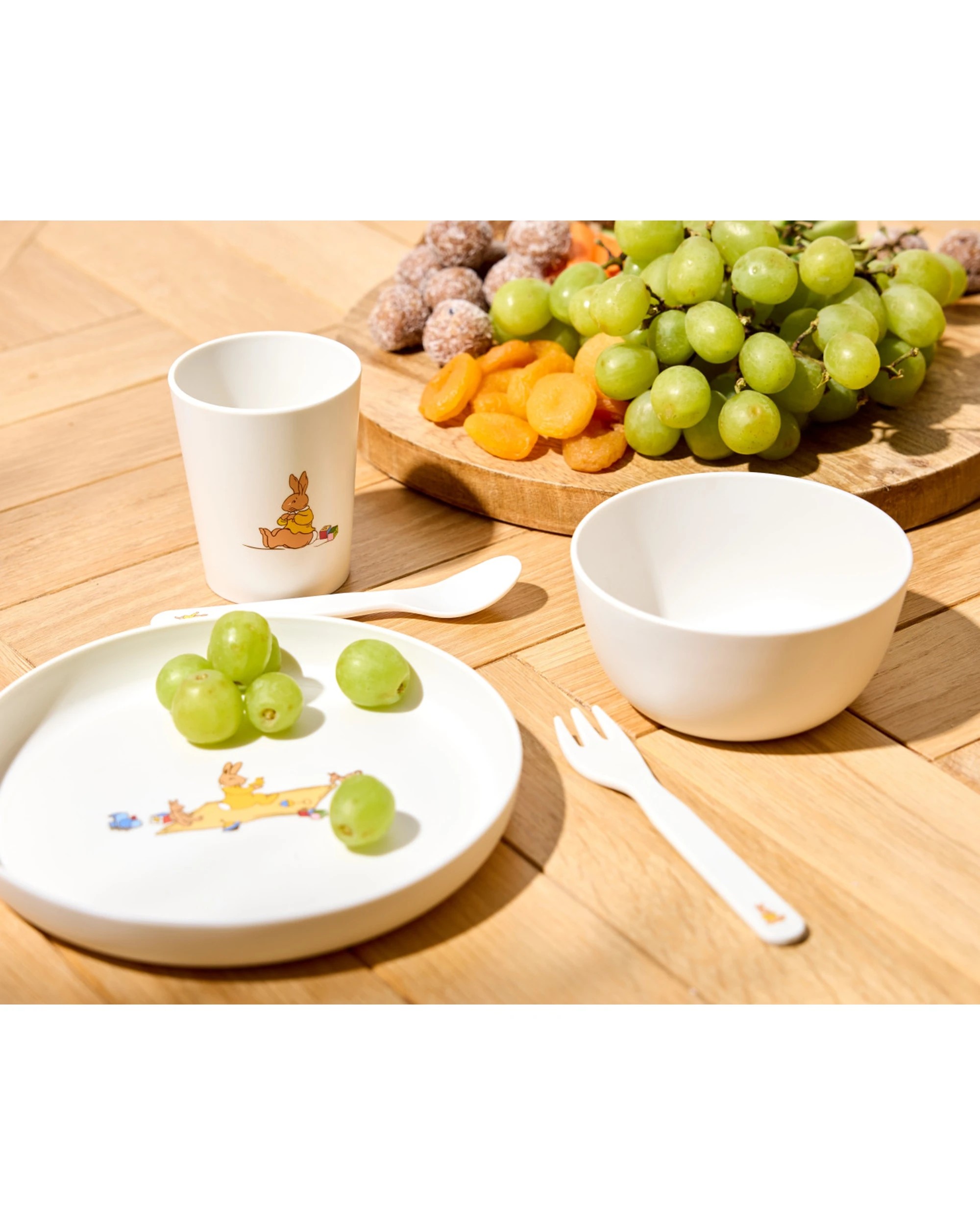 3 Bunnykins 5pc Feeding Set Children's EcoFriendly Dinnerware - Blue, 3 of 5