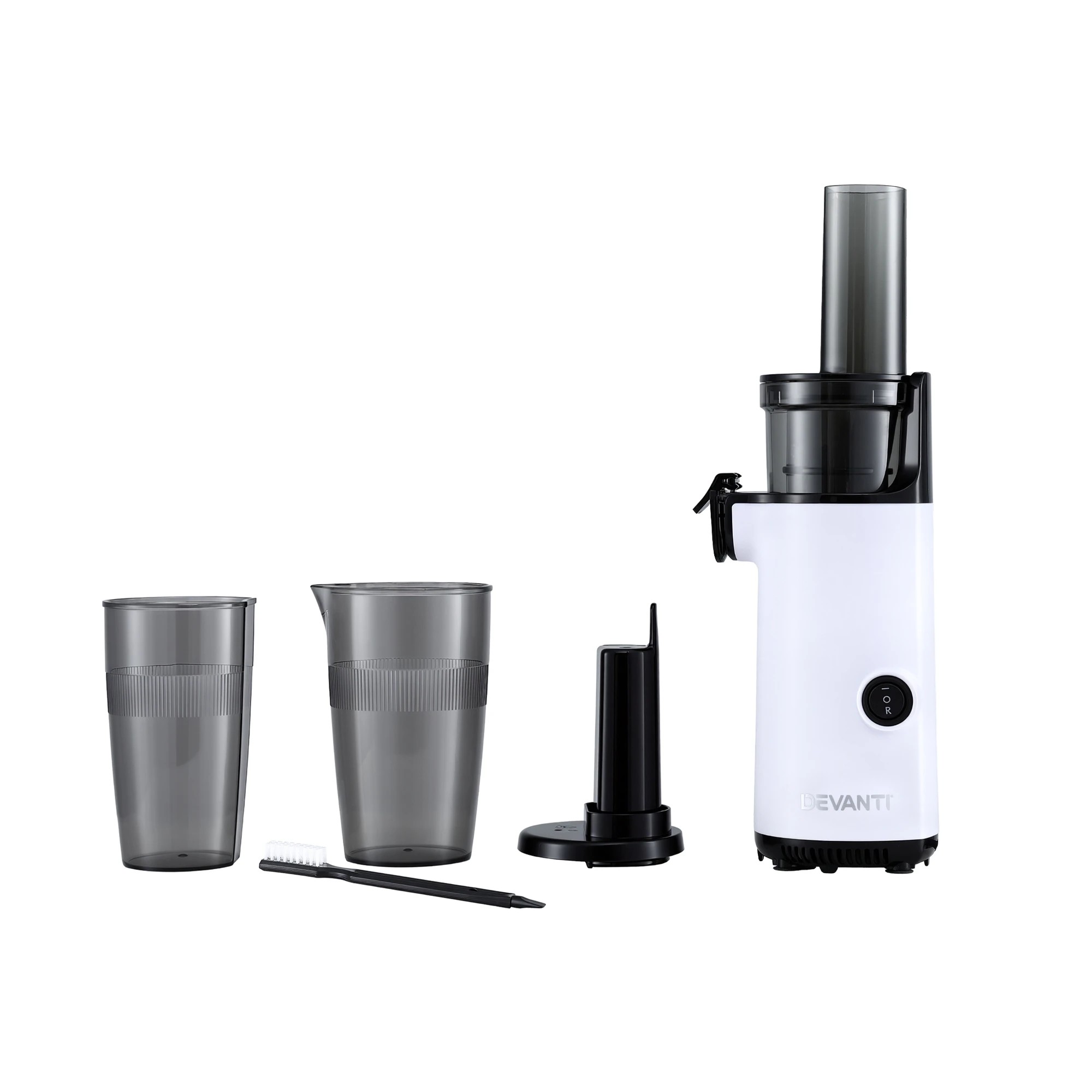 1 Devanti Slow Juicer Cold Press Fruit Juice Extractor 130W - White, 1 of 4
