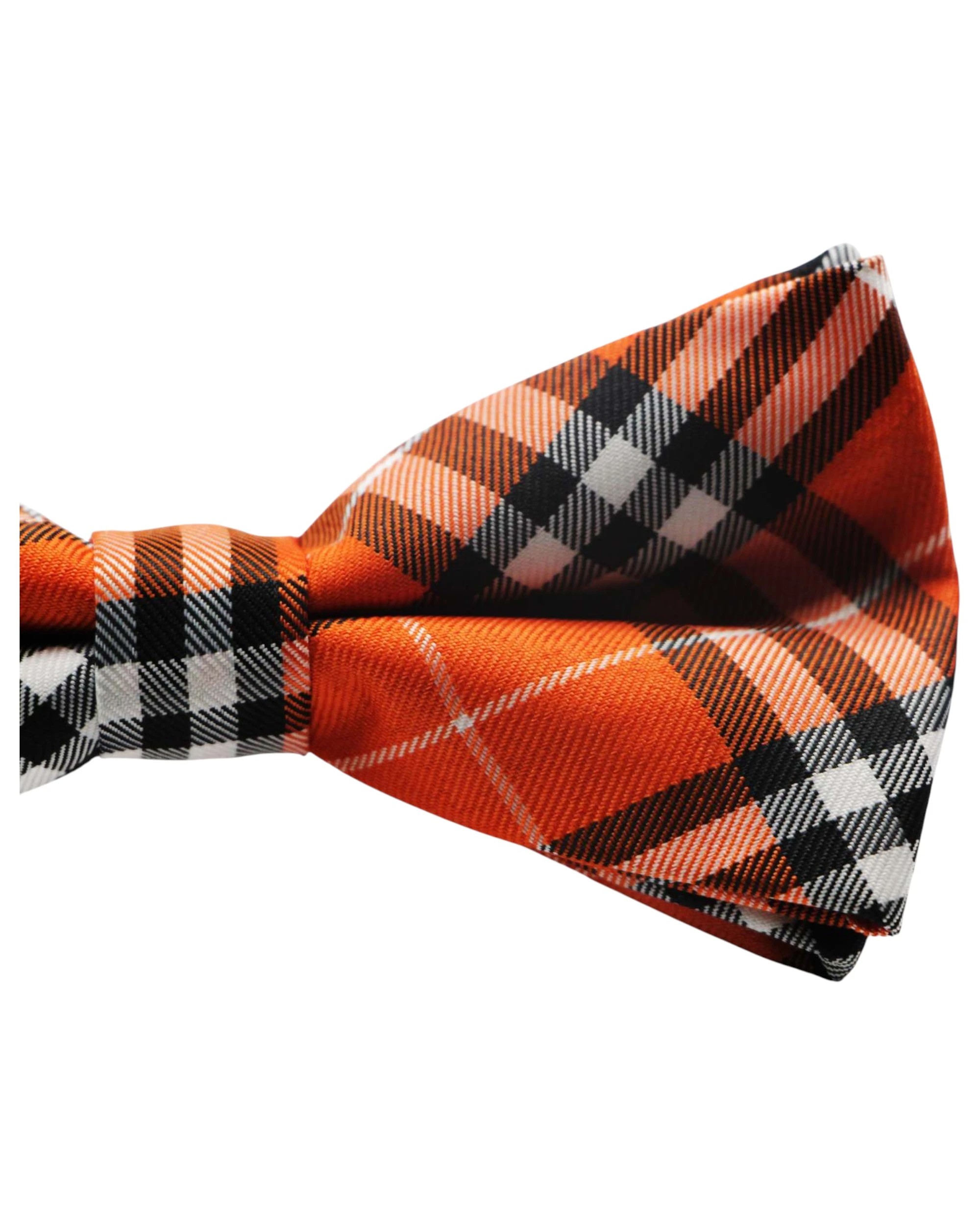 3 Zasel Mens Orange Plaid Patterned Bow Tie - Multi, 3 of 4