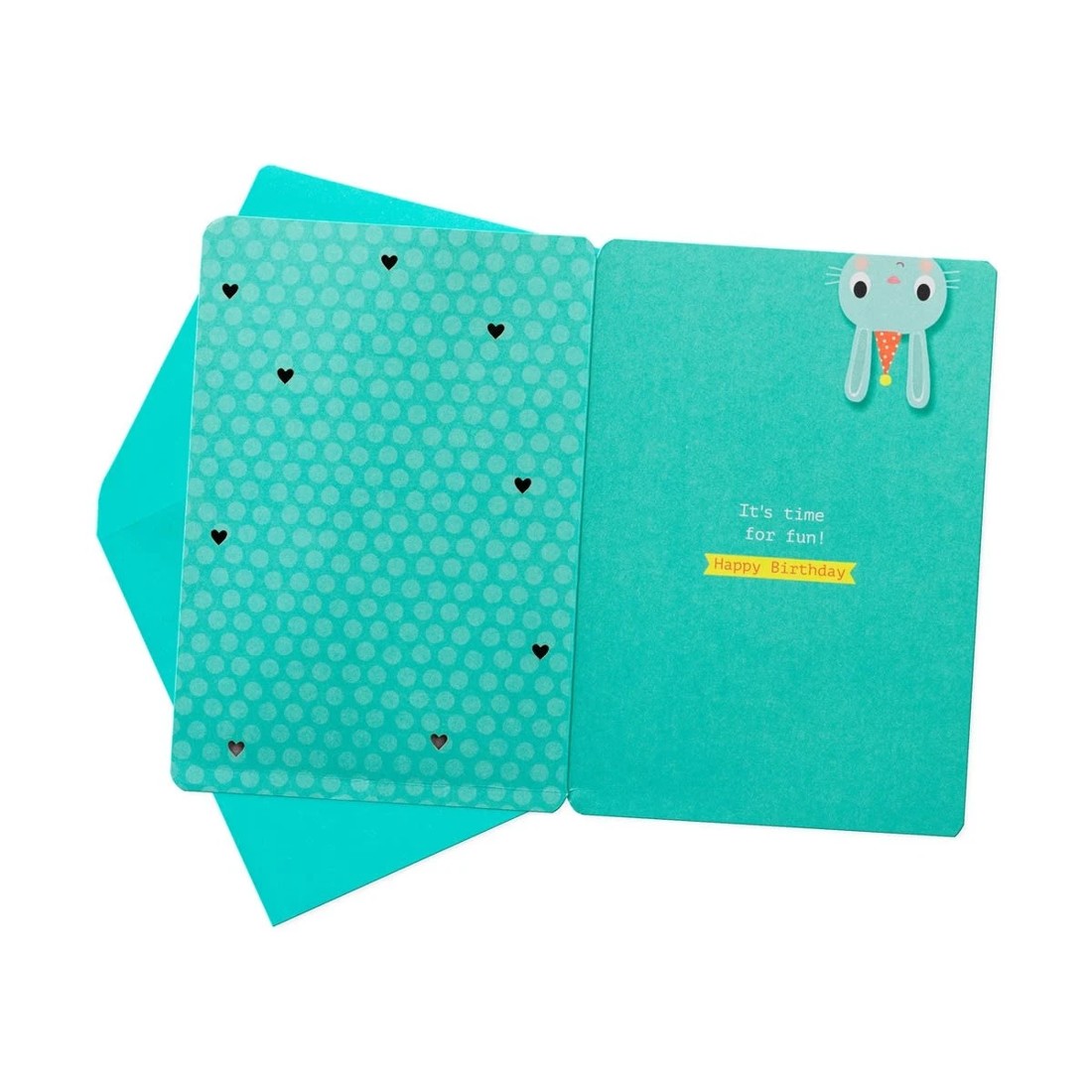 2 Hallmark 1st Birthday Card - Green Bunny, 2 of 3