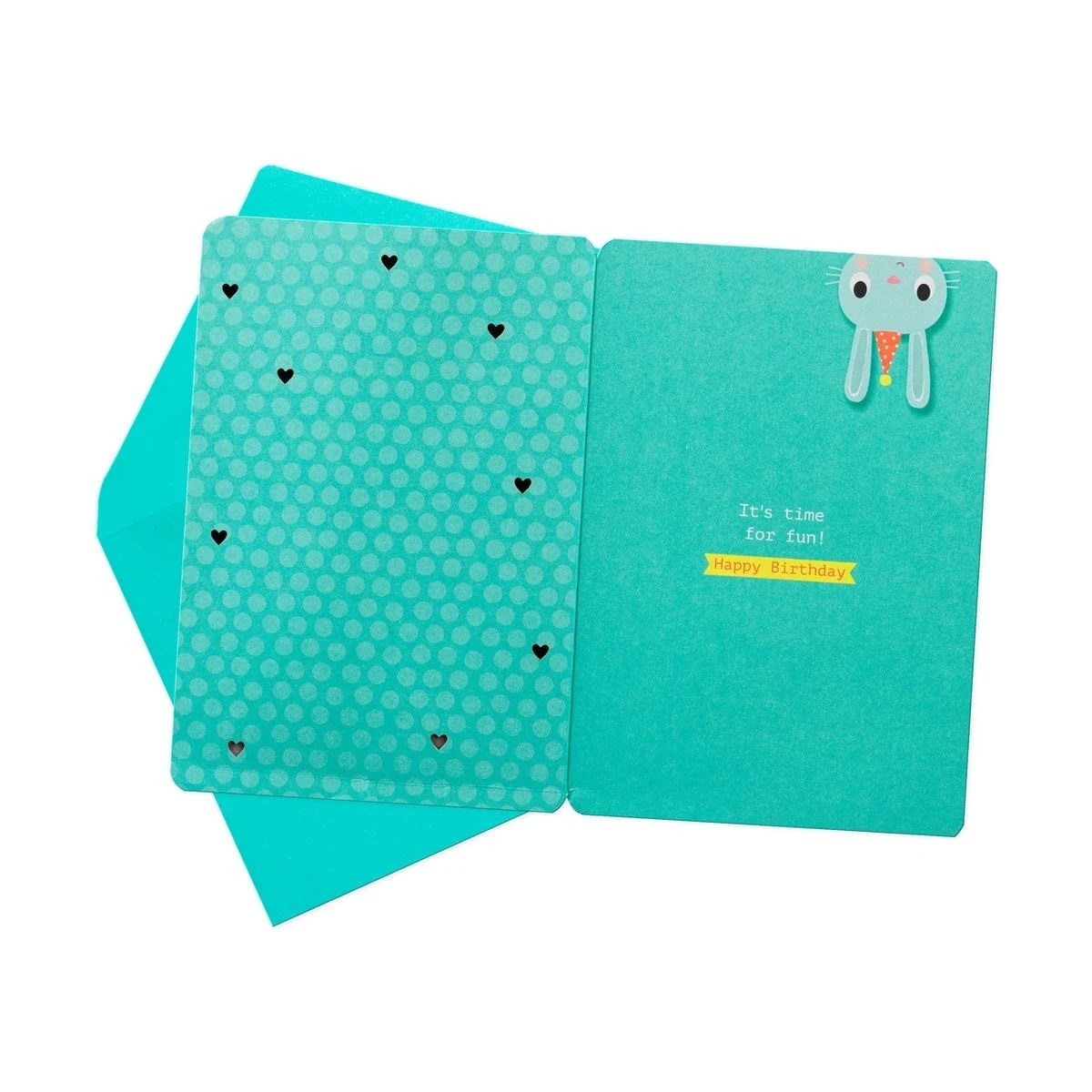 2 Hallmark 1st Birthday Card - Green Bunny, 2 of 3