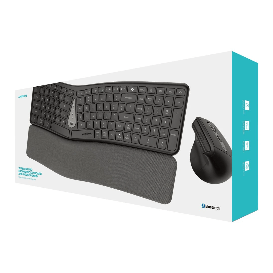 4 J.Burrows MK550 Wireless Ergonomic Keyboard and Mouse Combo, 4 of 5