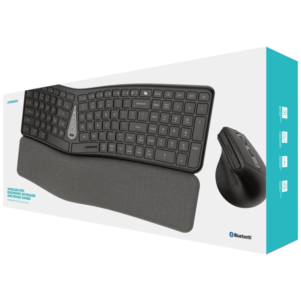 4 J.Burrows MK550 Wireless Ergonomic Keyboard and Mouse Combo, 4 of 5