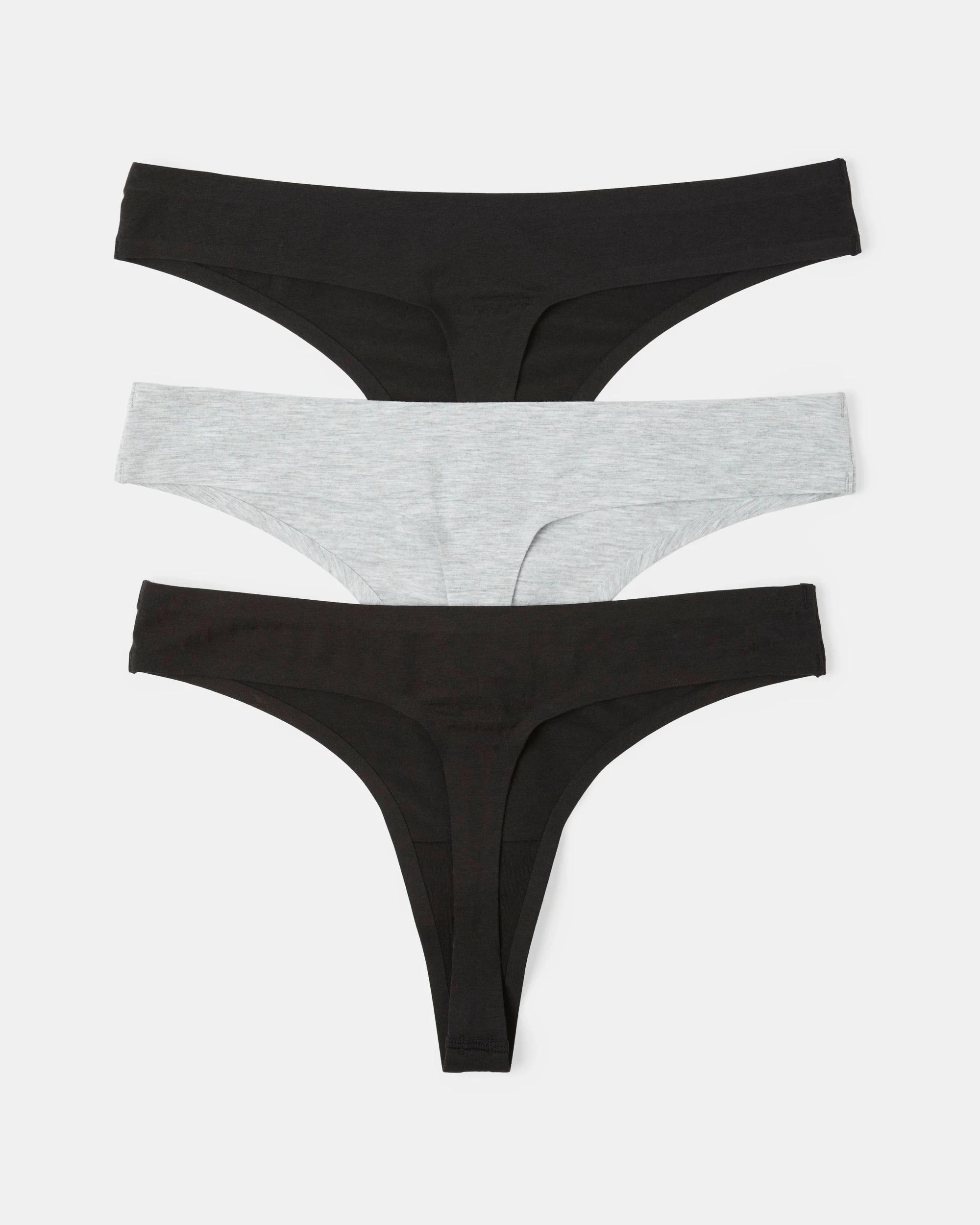 9 3 Pack Modal Cotton Blend G-String Briefs Blk Sm Blk, 9 of 10