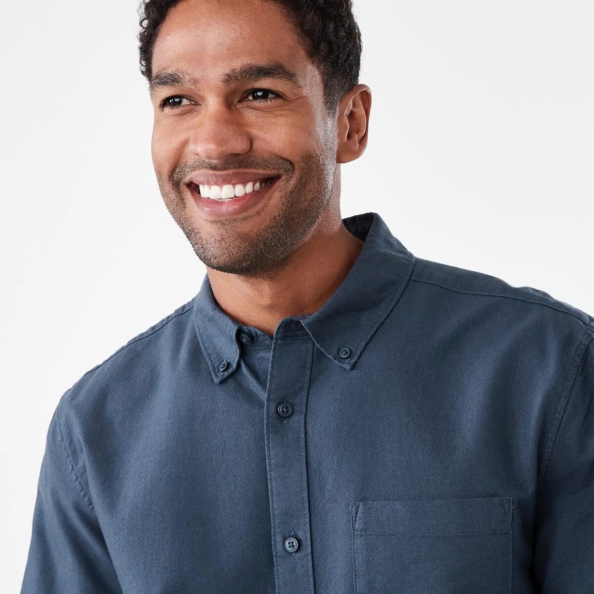 4 Long Sleeve Oxford Shirt BLUE NIGHTS, 4 of 7