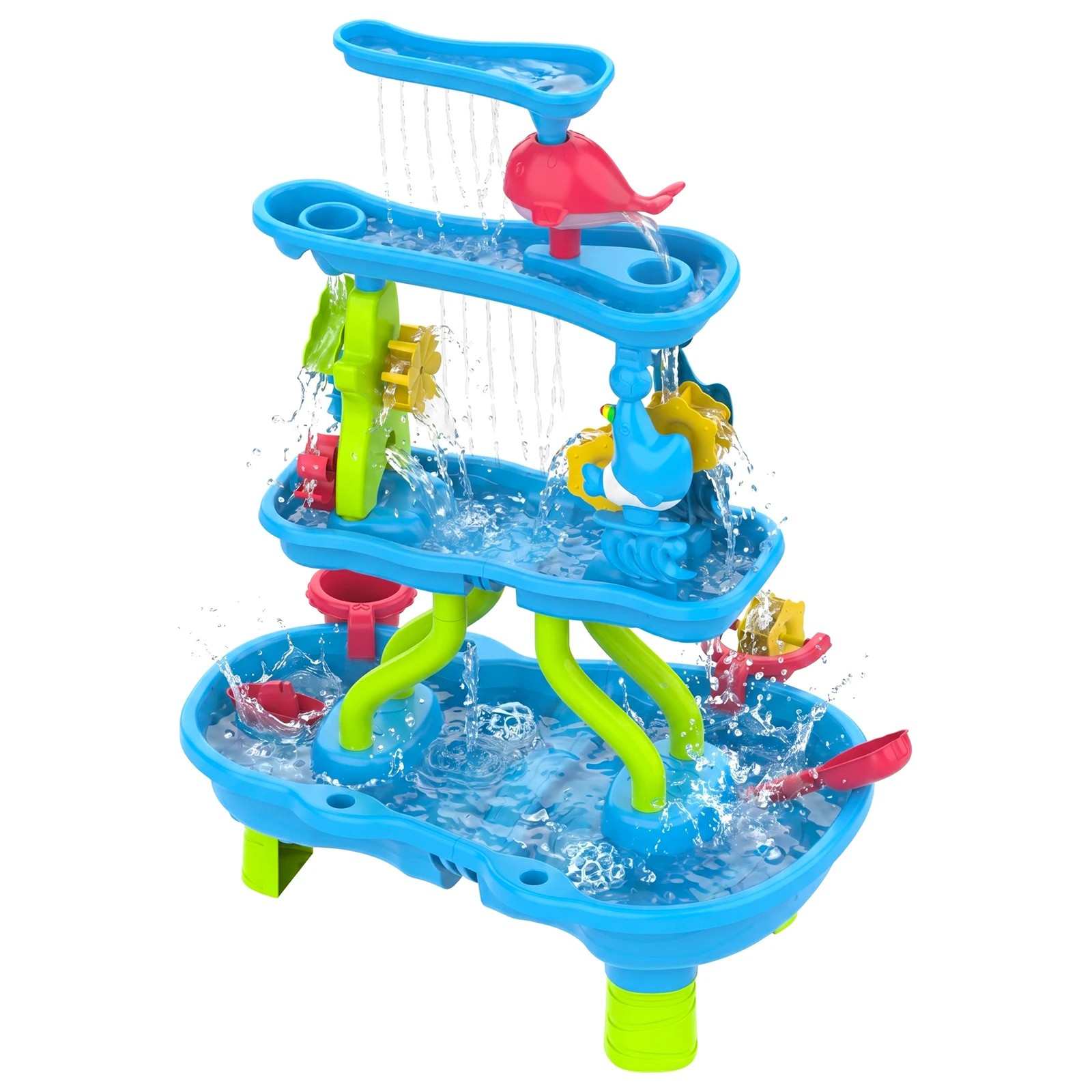 4 Advwin 4-Tier Kids Sand Water Table Activity Table Indoor Outdoor Sensory Playset - Multi, 4 of 8