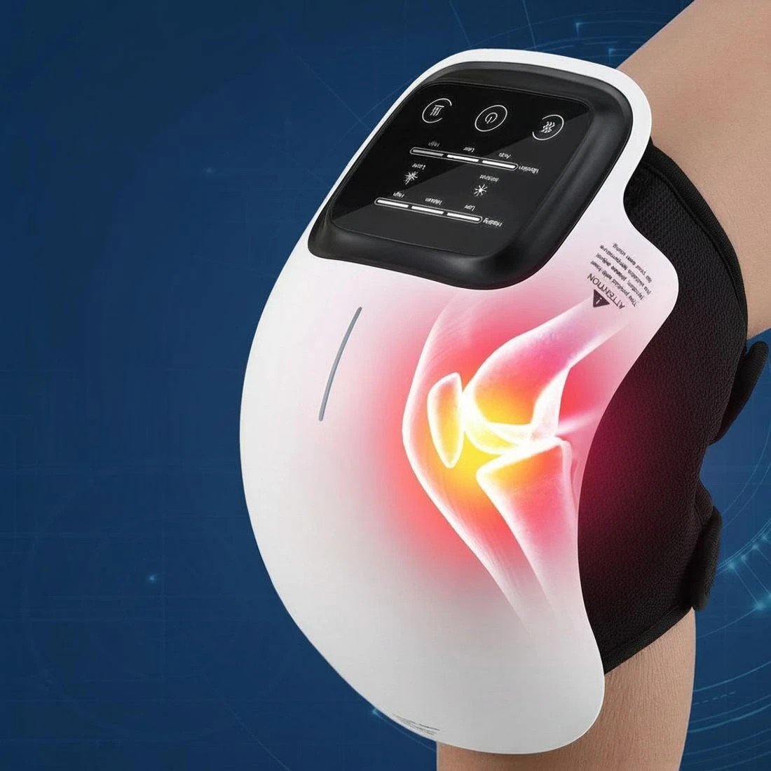 4 Livemor Knee Massager Vibration Infra Heating Therapy Machine - Multi, 4 of 6