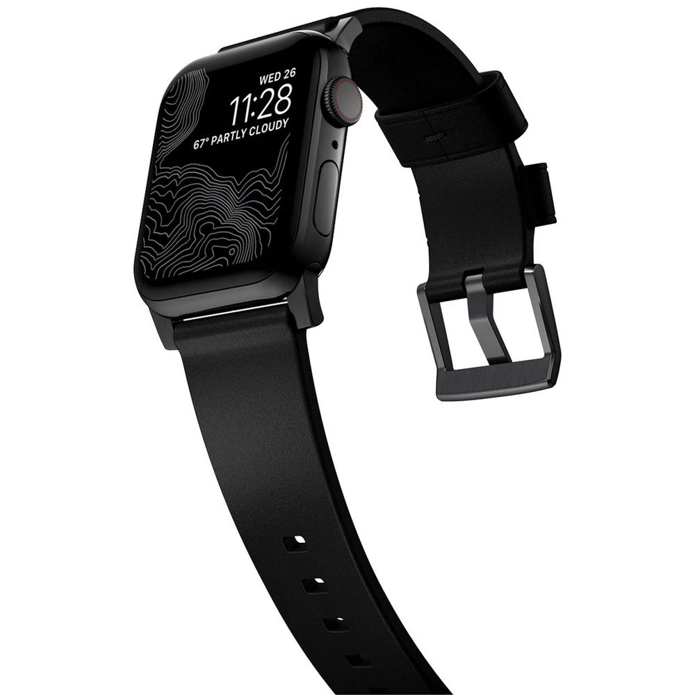 4 Nomad Apple Watch Band Leather 44-46mm Black, 4 of 4