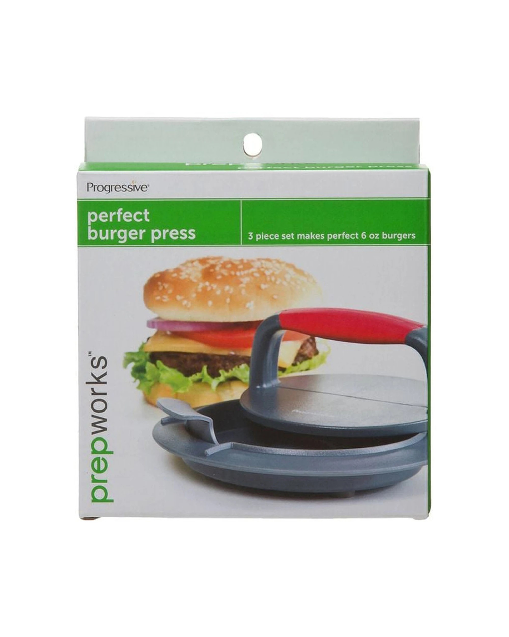 3 Progressive Hamburger Press 3 Piece Set With Dimple Insert Non-Skid Base - Multi, 3 of 3