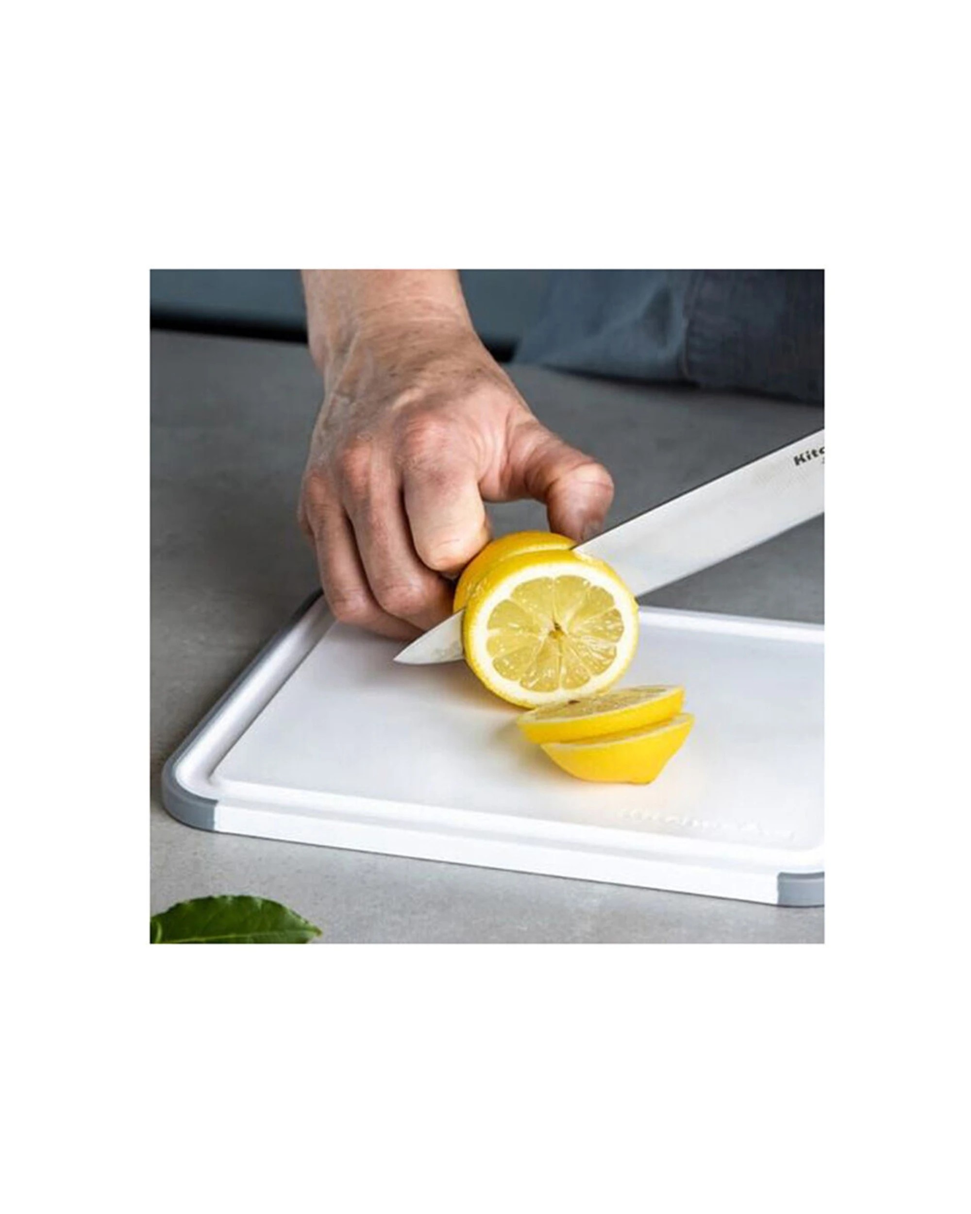 6 KitchenAid 4PK Reversible Chopping Board With Perimeter Trench Small - White, 6 of 6