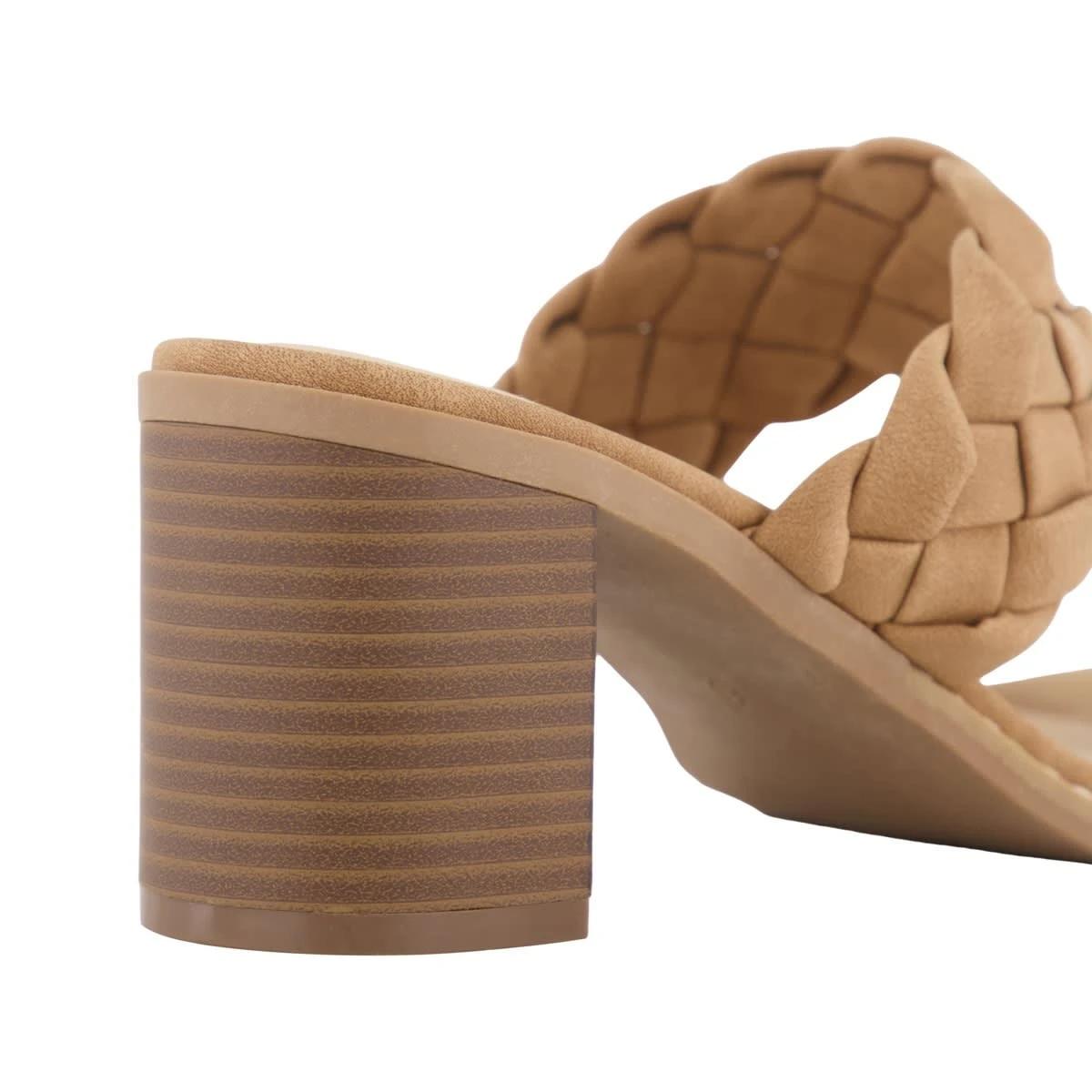 5 Casual Braided Block Heels Tan, 5 of 5
