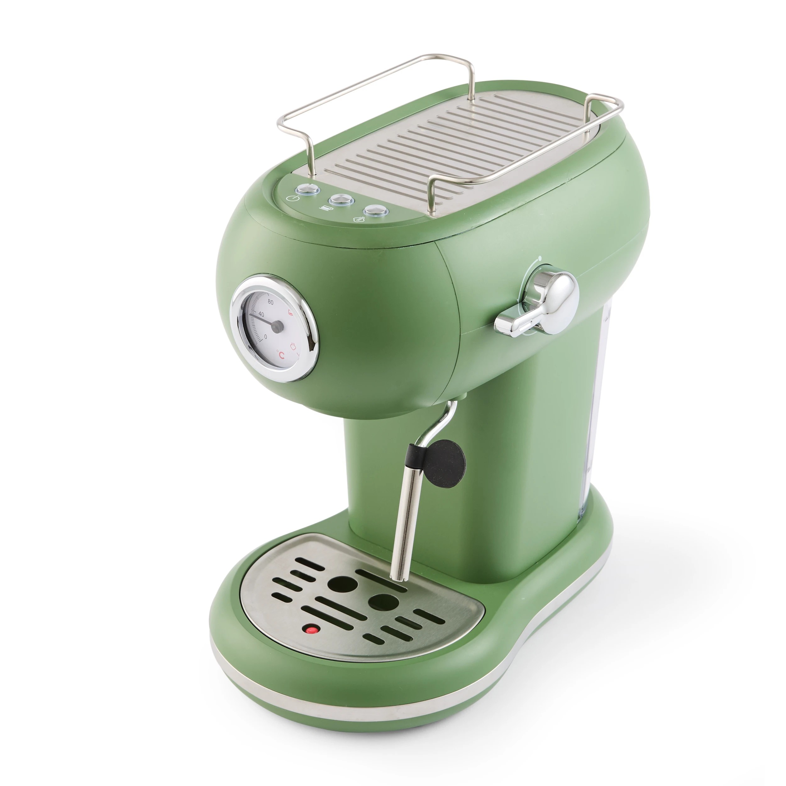 4 Retro Espresso Coffee Machine - Green, 4 of 8