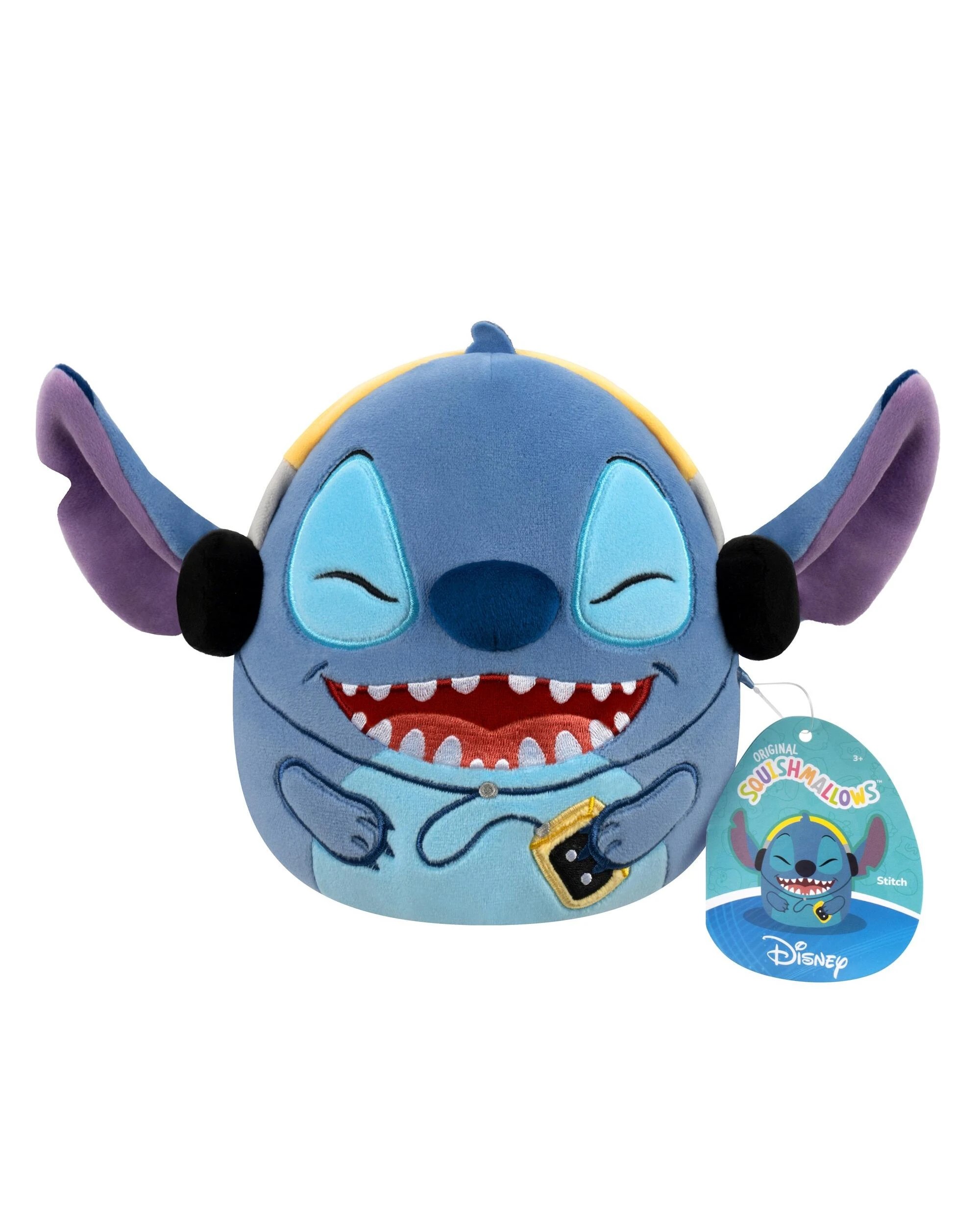 1 Squishmallows Disney Stitch with Headphones 6.5 inch Plush, 1 of 5
