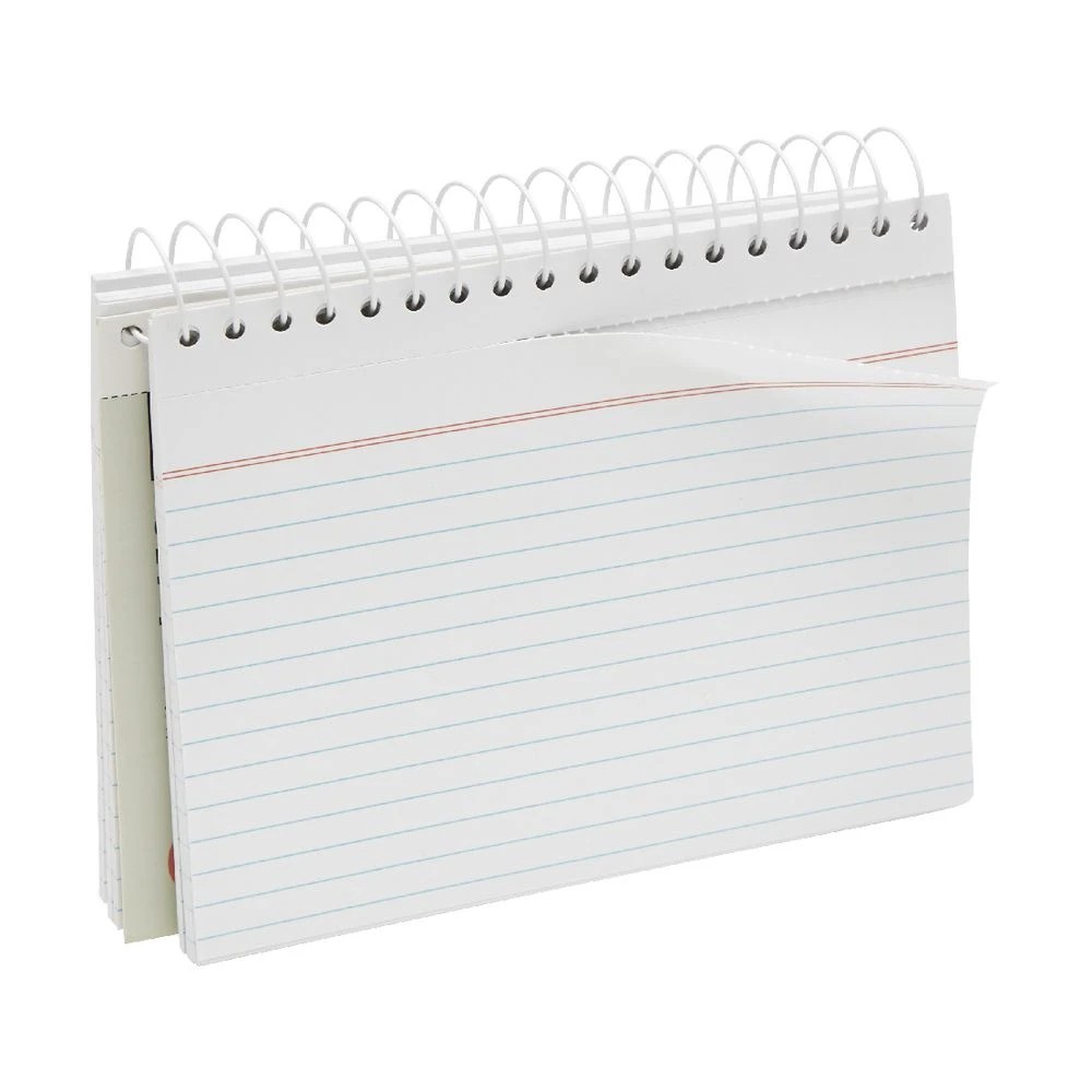 3 J.Burrows Spiral Index Cards 152 x 102mm White, 3 of 3