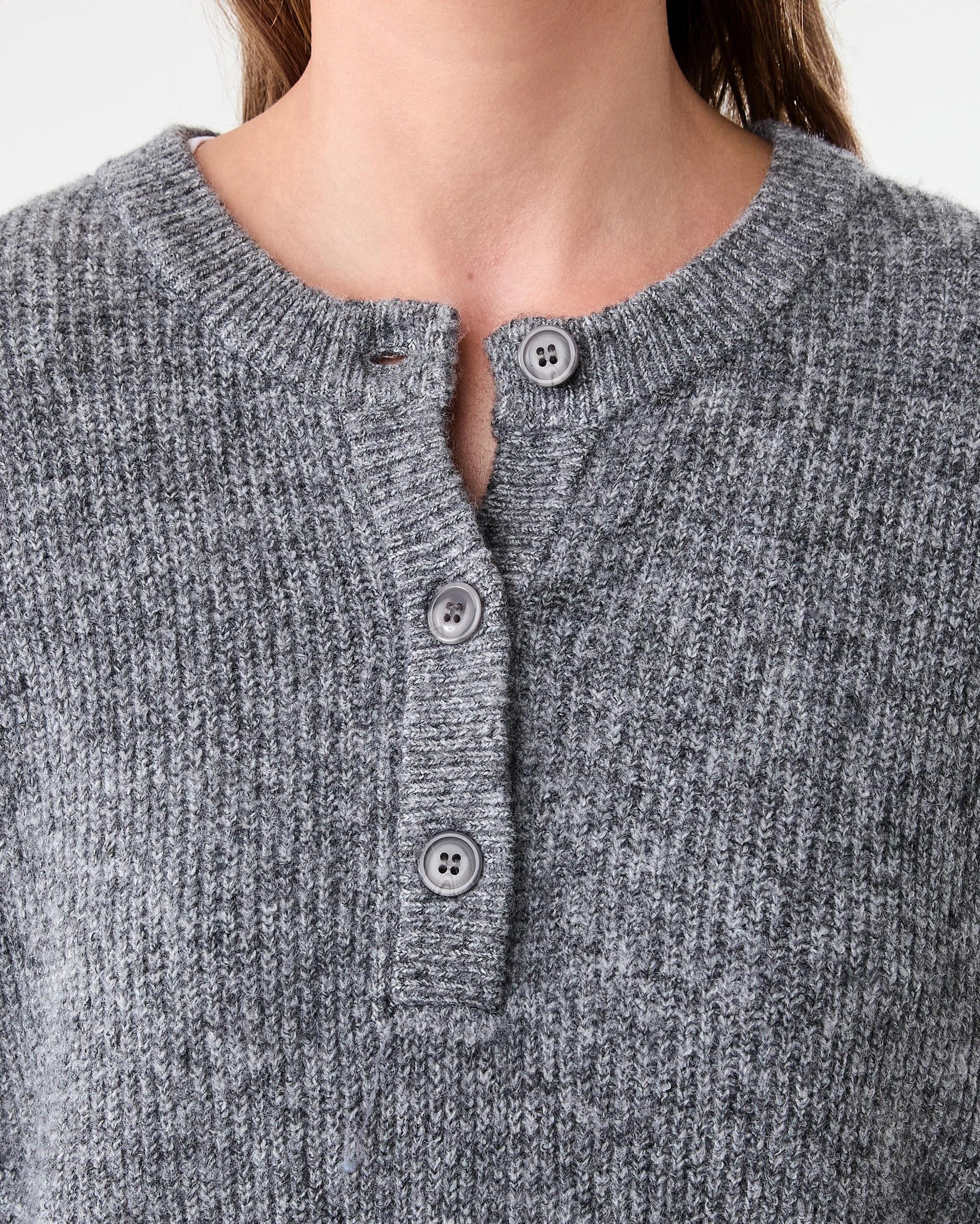 5 Quarter Button Jumper Gry Chmrle, 5 of 6
