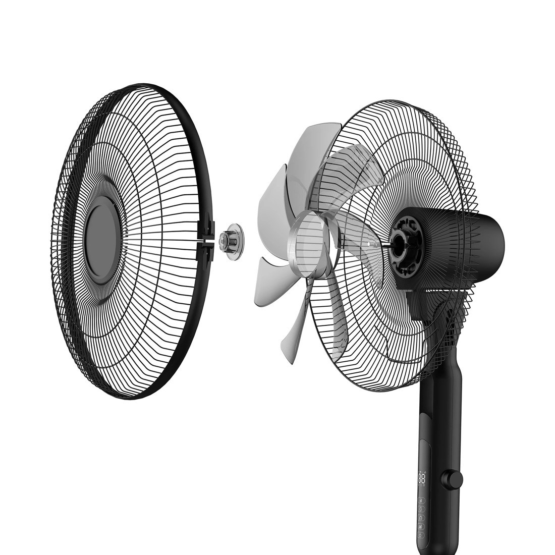 5 Spector Pedestal Fan Oscillating 28 Speeds Standing Cooler with Remote Control, 5 of 9