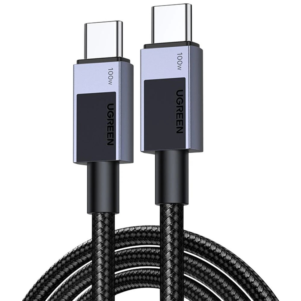 1 UGREEN USB-C to USB-C 5A/100W Braided Cable 2M Space Grey, 1 of 6