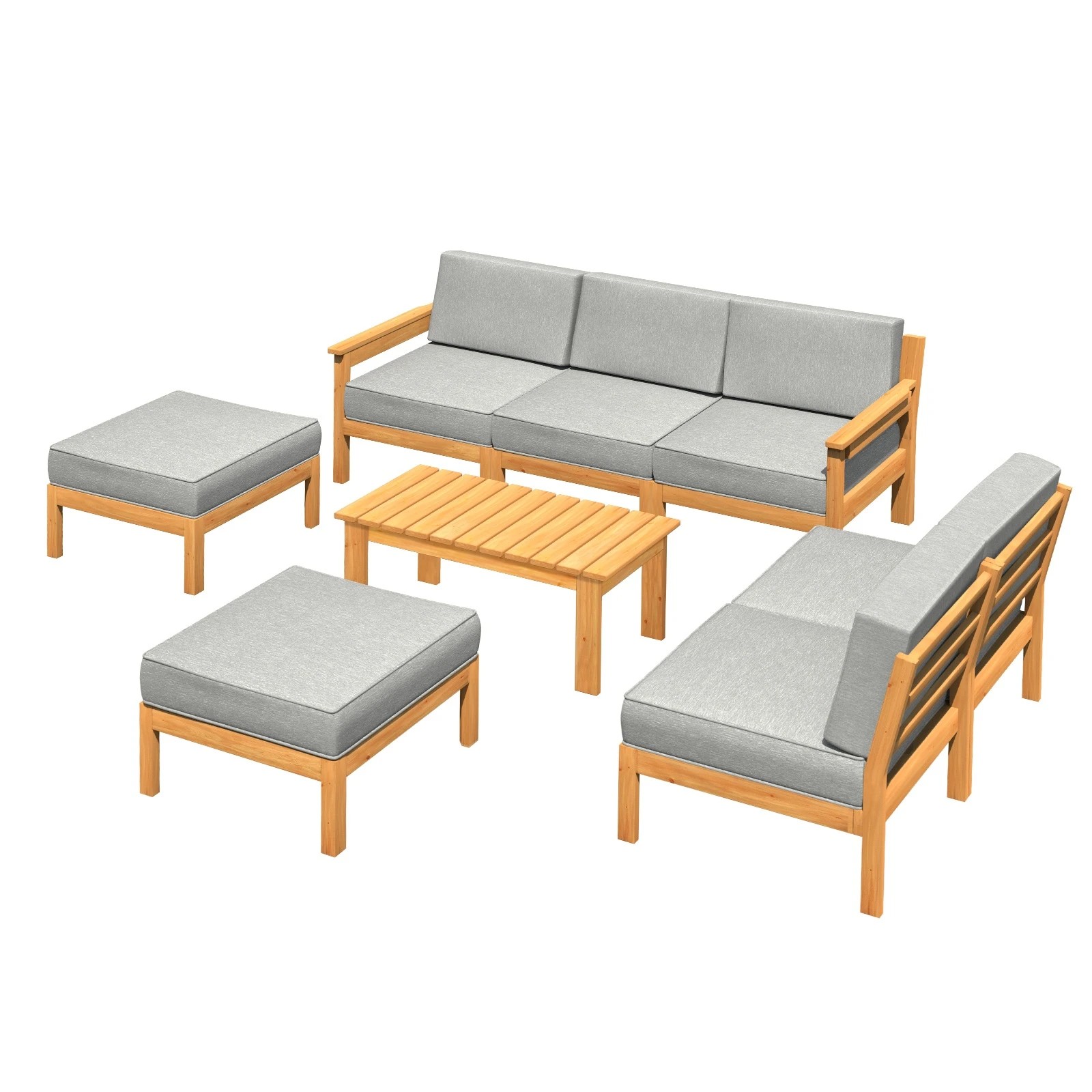 1 Livsip 7 Piece Outdoor Sofa Set Lounge Setting - Multi, 1 of 8