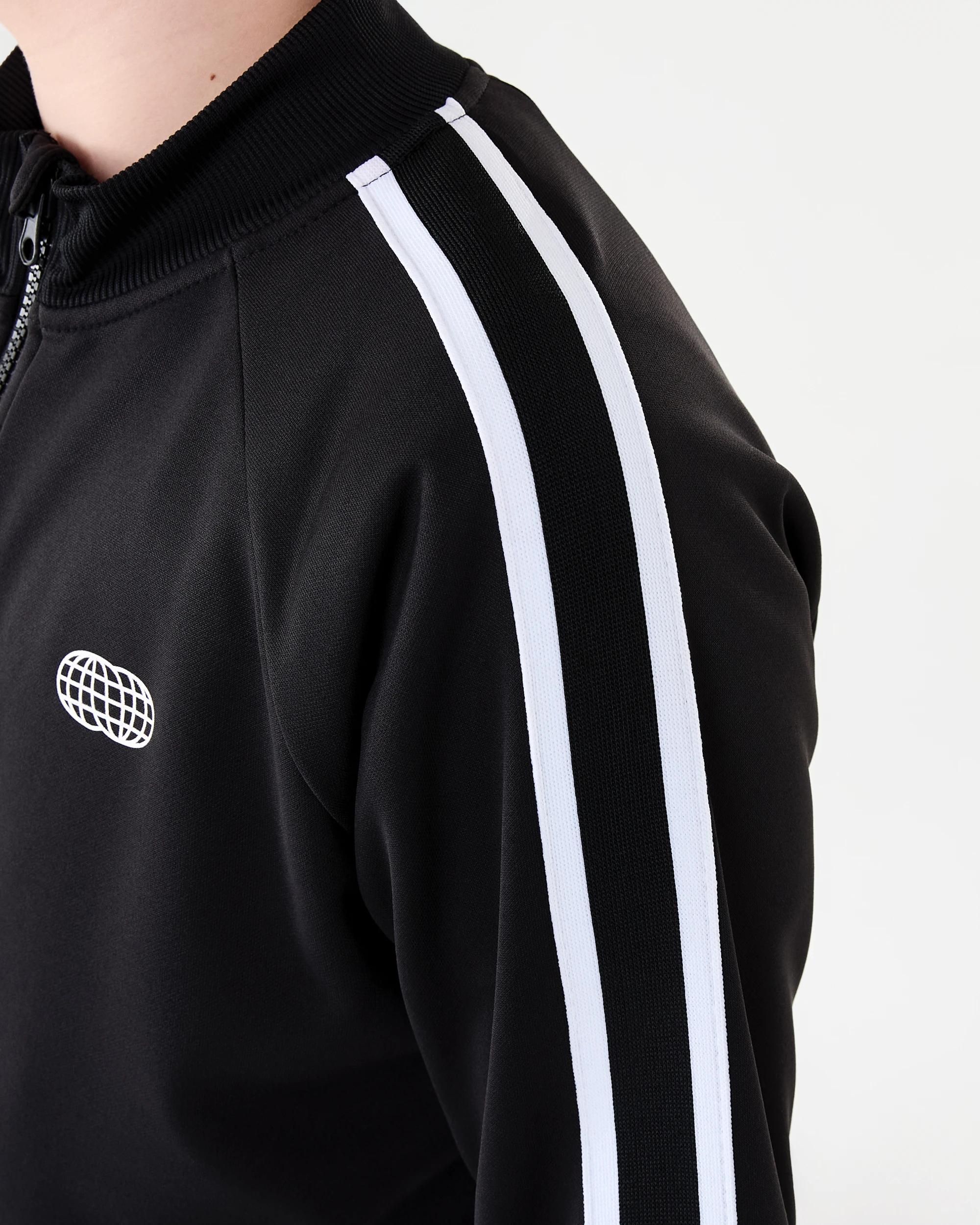 7 Tricot Zip Through Sweatshirt Blk Globe, 7 of 9
