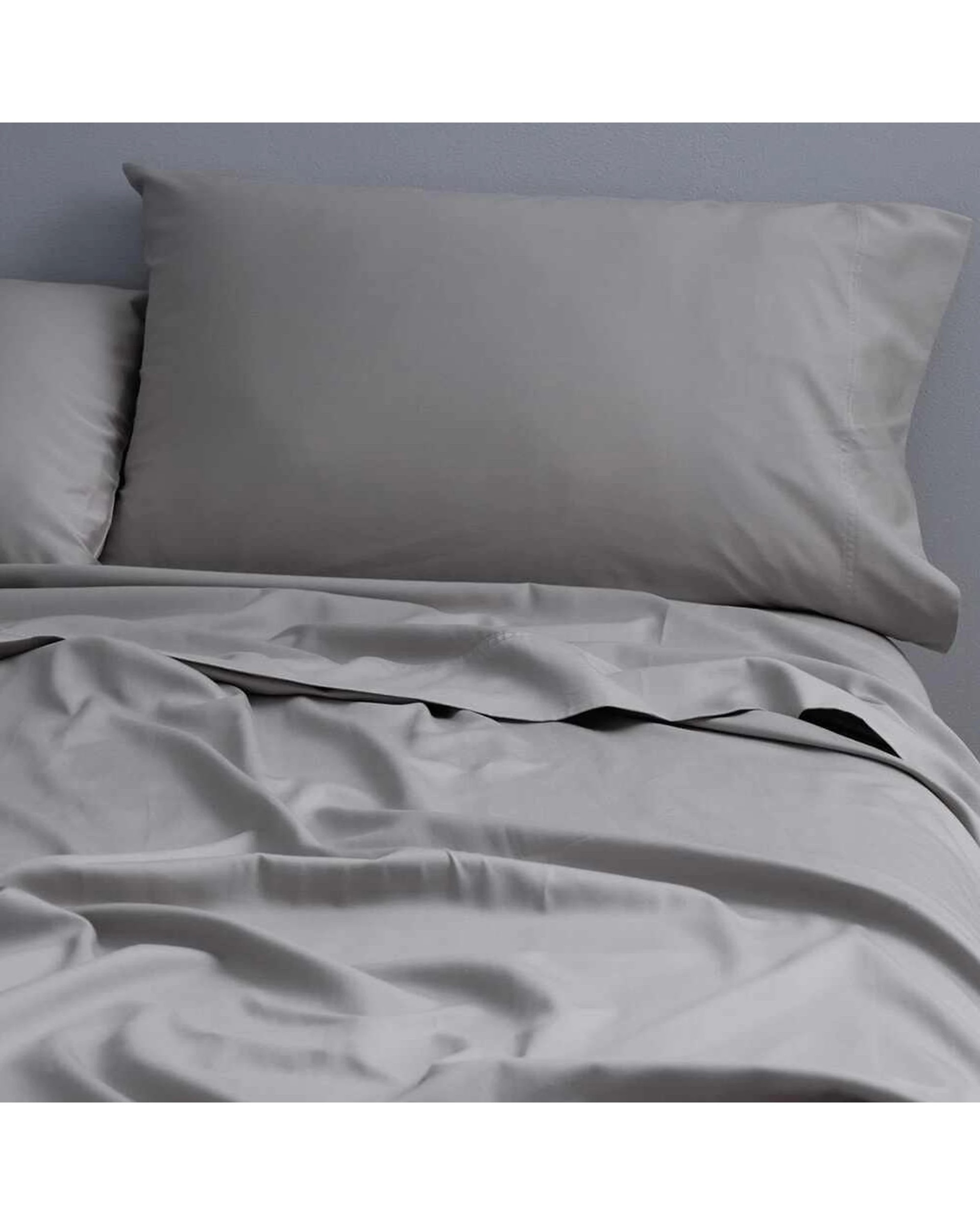 1 Canningvale Alessia Carrara Bamboo Cotton Fitted Sheet Set Perla - King Bed - Grey, 1 of 3