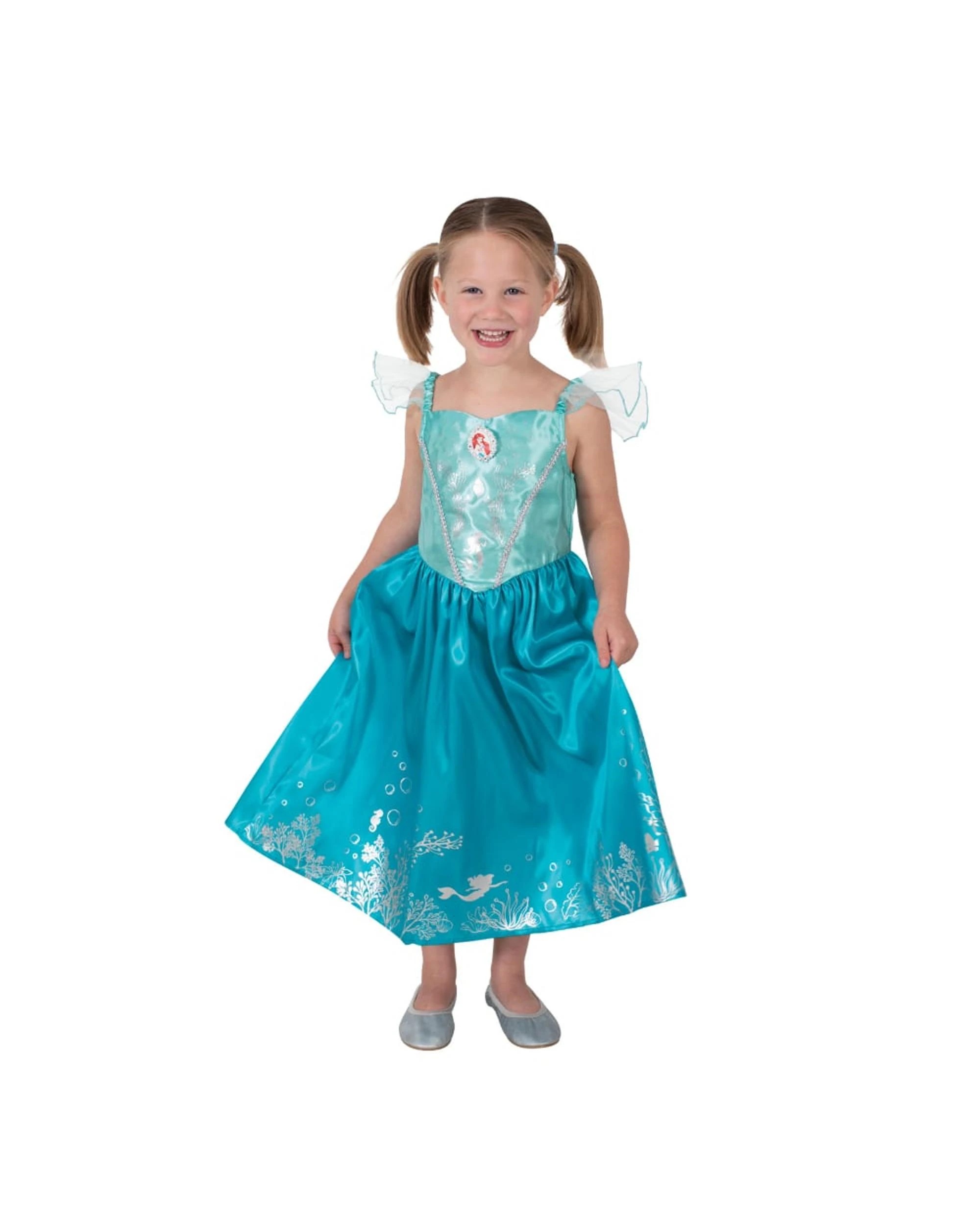 2 Disney Princess Little Mermaid Ariel Deluxe Winter Cloak Child Costume Size S 3-5 Years, 2 of 3