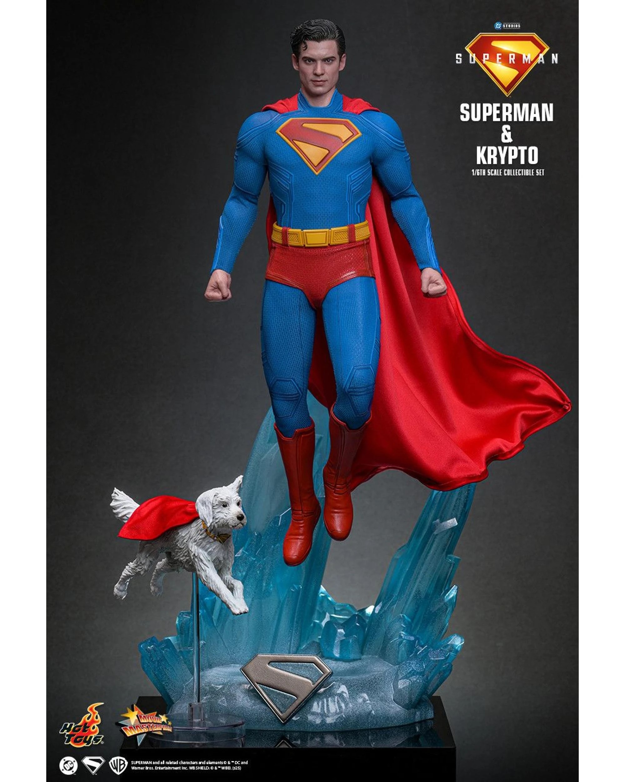 9 Hot Toys Superman - 2025 -  Superman and Krypto 1:6 Scale 12 inch Action Figure Set, 9 of 10