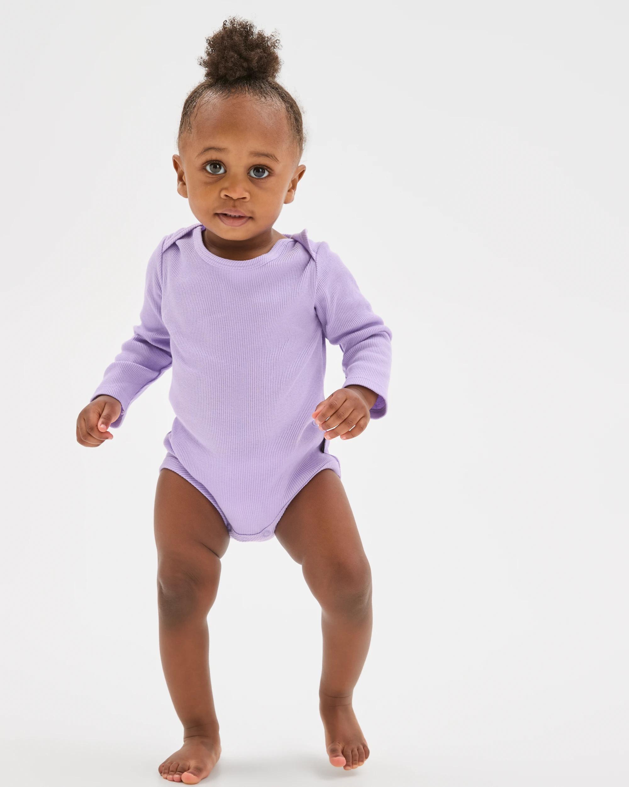 2 Bonds 3 Pack Baby Everyday Long Sleeve Ribbed Bodysuits C,P,L, 2 of 8