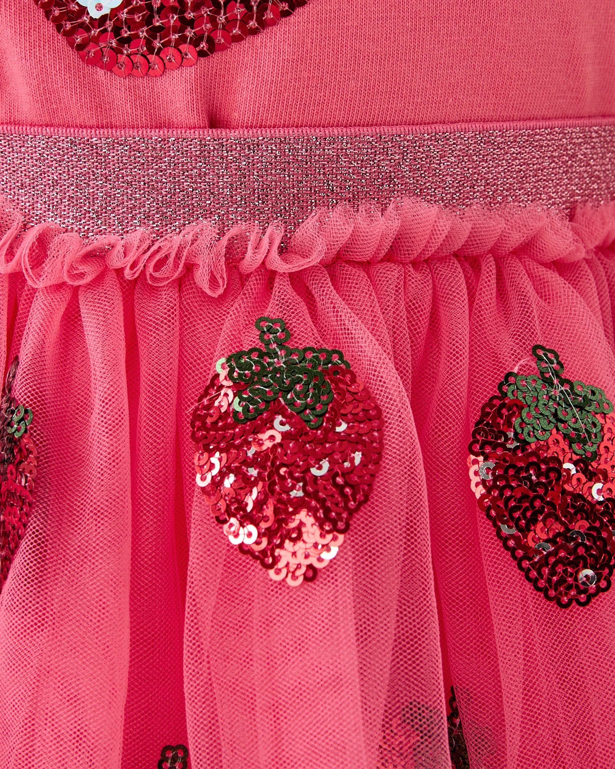 3 Bubble Tutu Skirt Red Strwby, 3 of 6