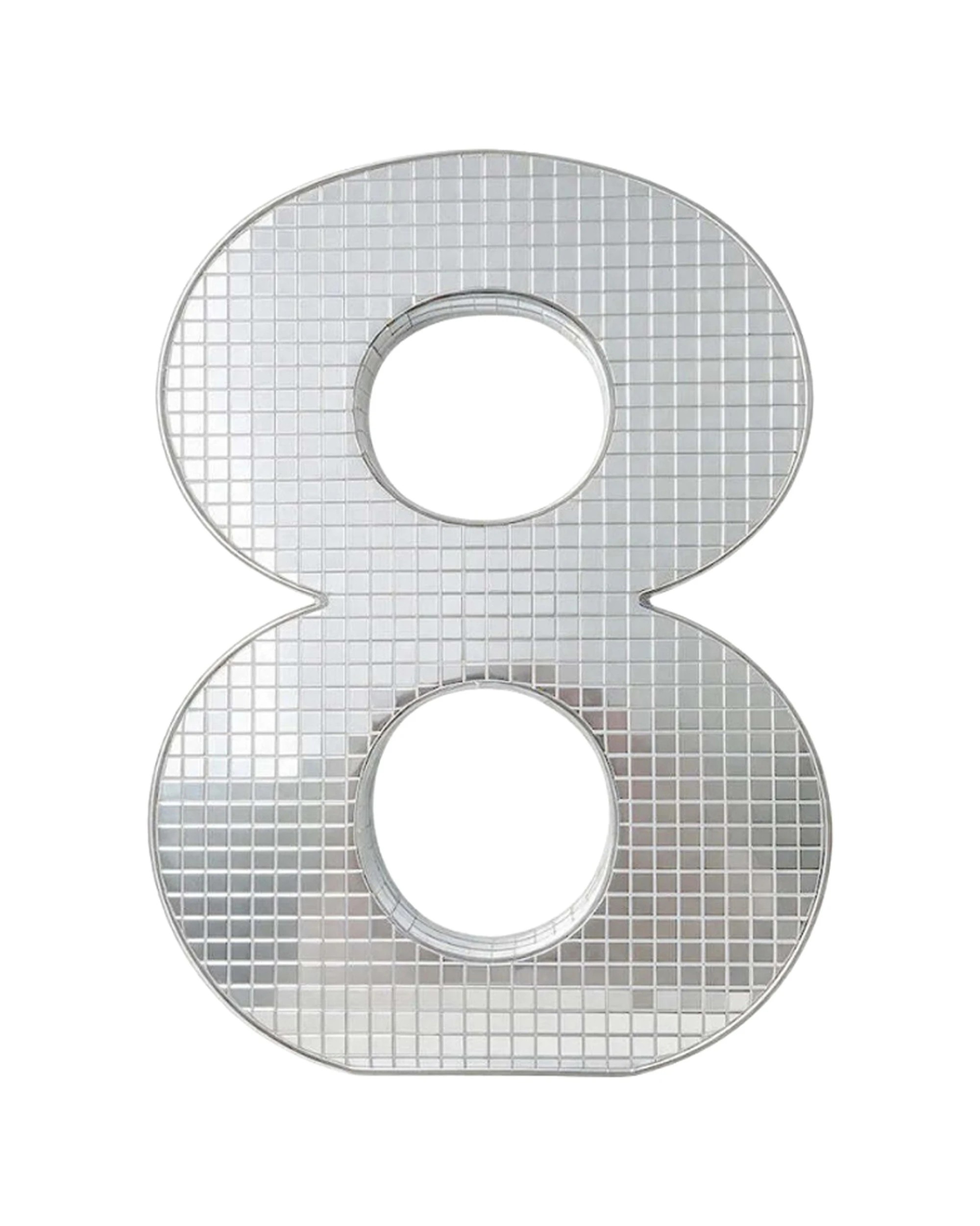 1 Party Maker 20cm Disco Decorative Metallic Style Party Accessory Number 8 - Metallic, 1 of 1