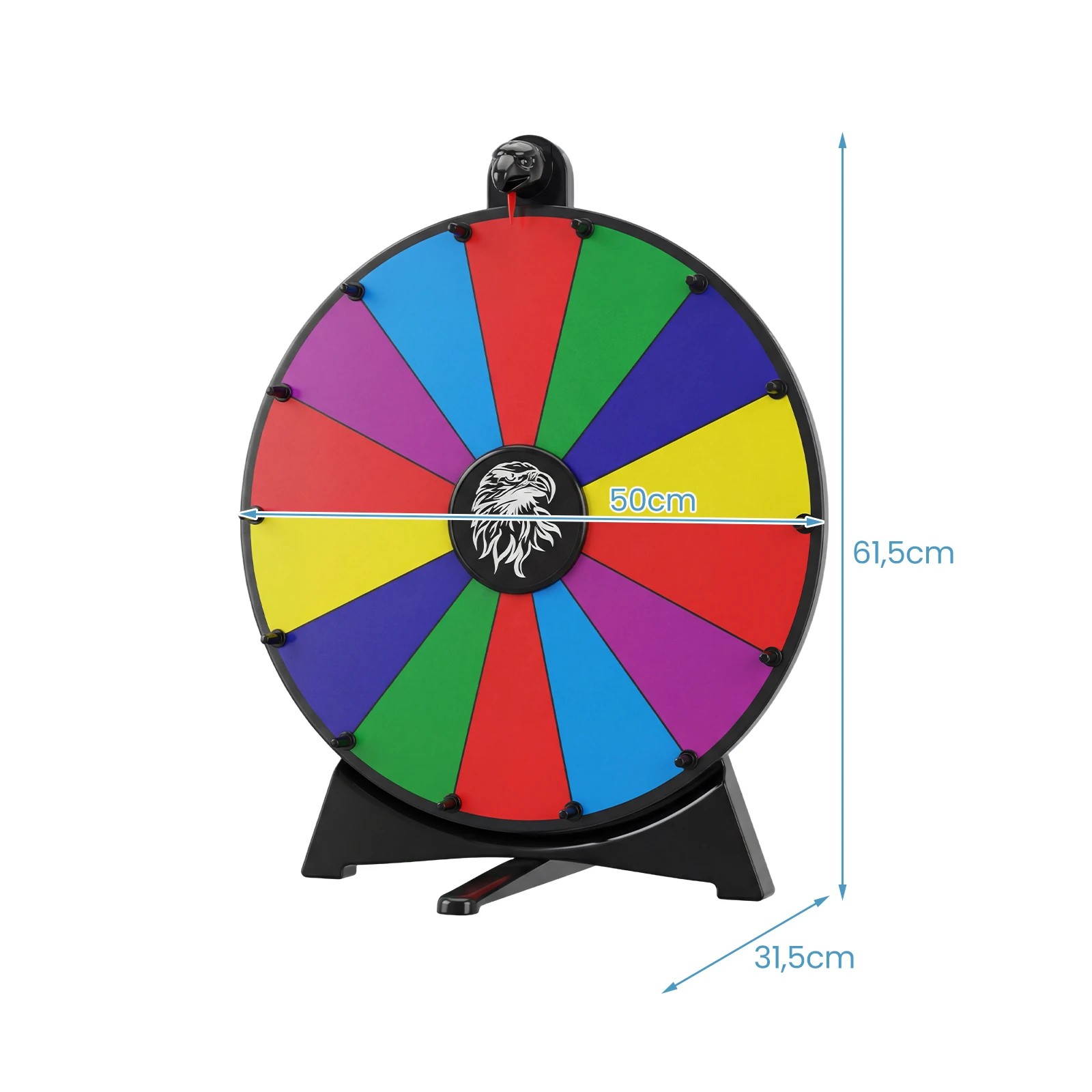 1 Costway 50CM Spinning Prize Wheel 14 Slot Tabletop Spin Fortune Game w/Marker Eraser Pointer, 1 of 3