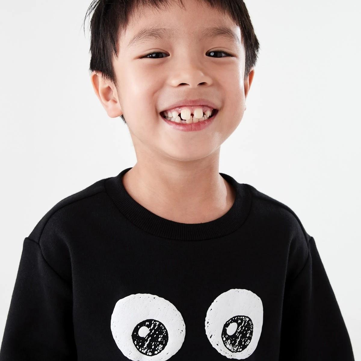 3 Print Crew Neck Sweatshirt Blk Monst, 3 of 8