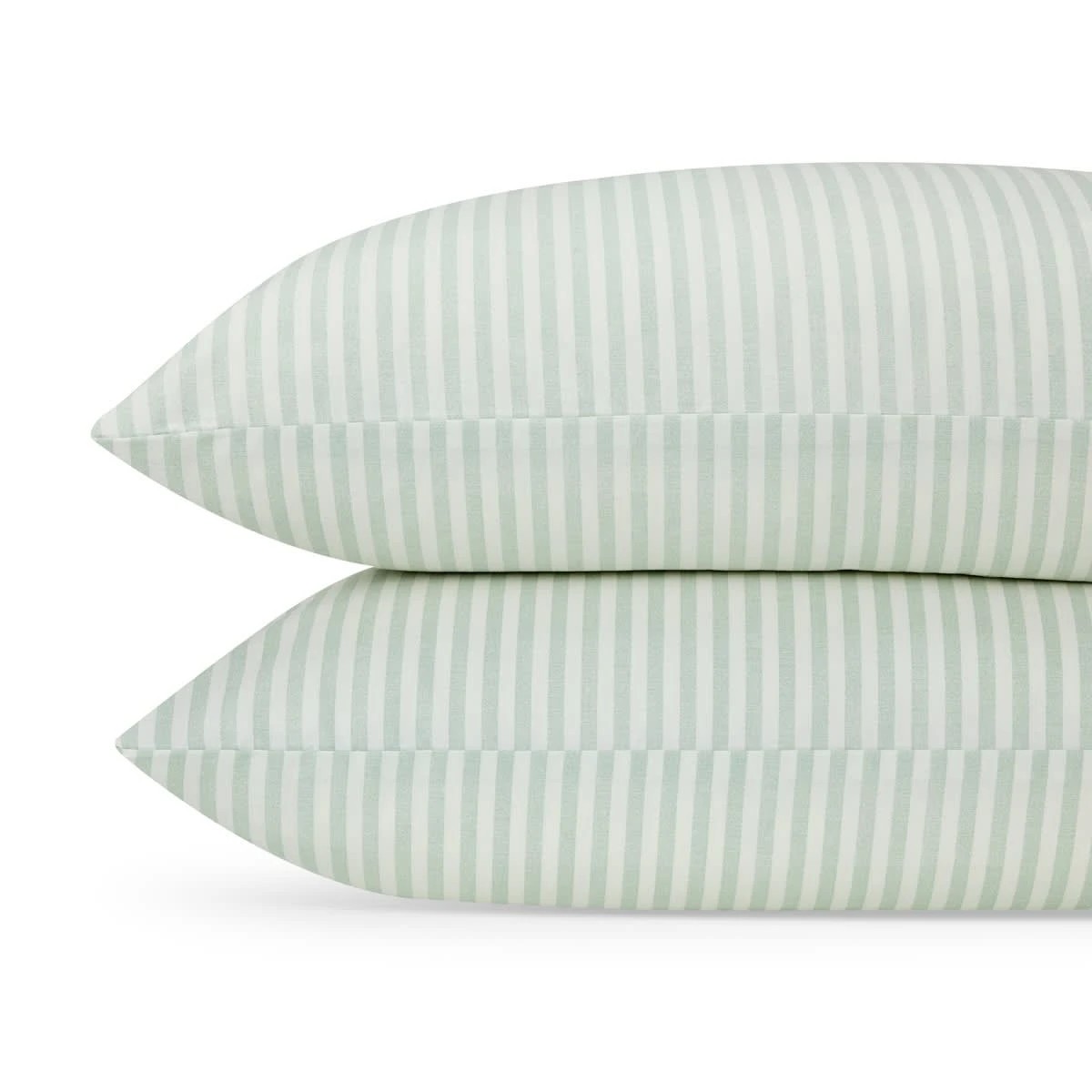 2 250 Thread Count Stripe Cotton Sheet Set - King Bed, Sage, 2 of 7