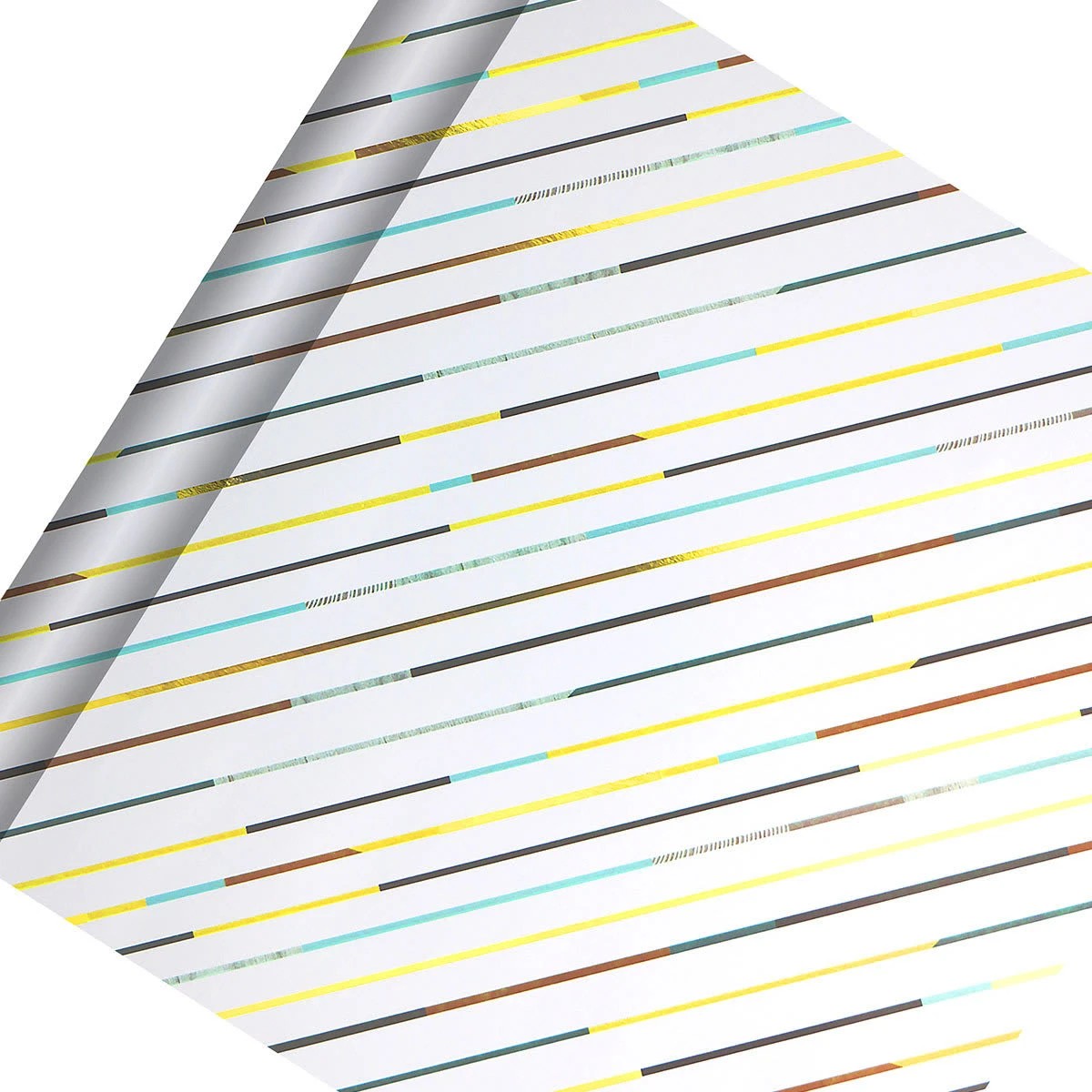 1 Hallmark Luxury Foil Gift Wrap Roll - Mixed Stripes, 1 of 3