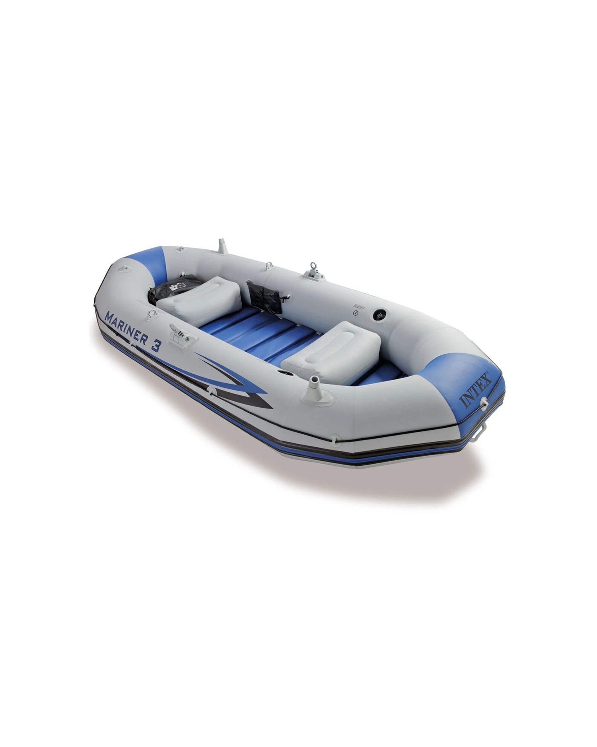 1 INTEX Mariner 3 Inflatable Boat Super Tough PVC Two Boston Valves - Blue, 1 of 9