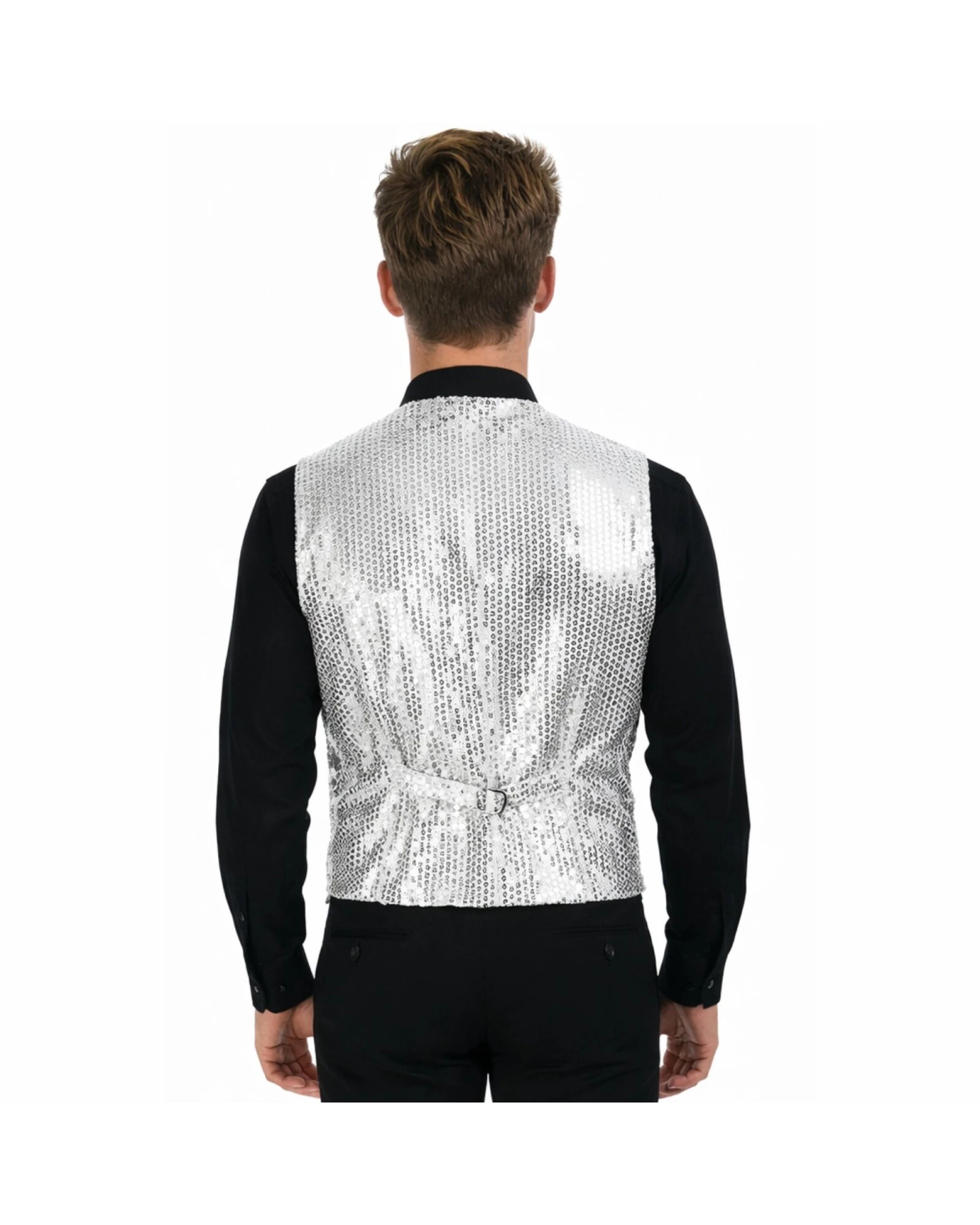 2 BR Co tume  Men'  Sequin Wai tcoat Dance Co tume, 2 of 4