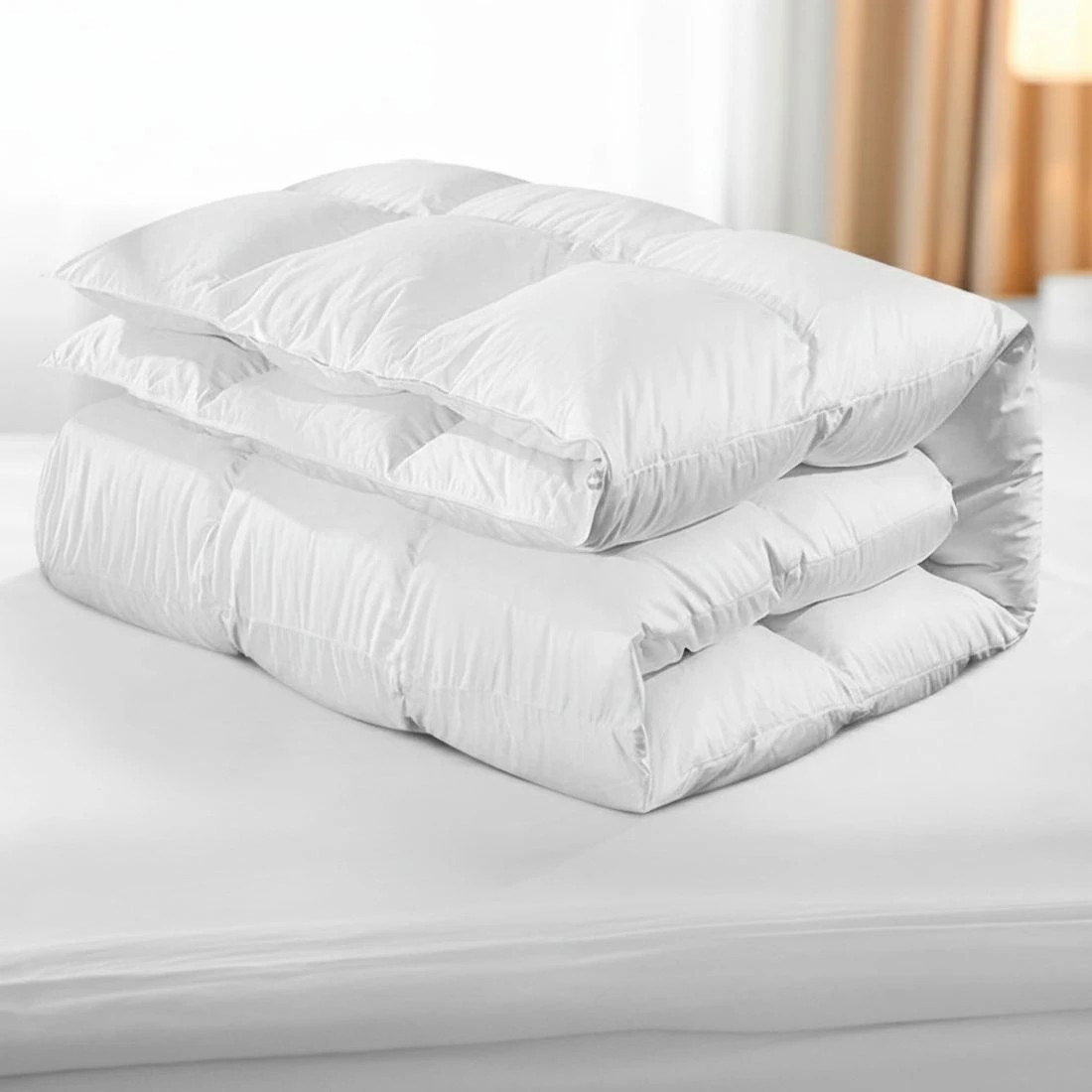4 Giselle Bedding 800GSM Goose Down Feather Quilt Winter Blanket Duvet Comforter Single - Single Bed - White, 4 of 7