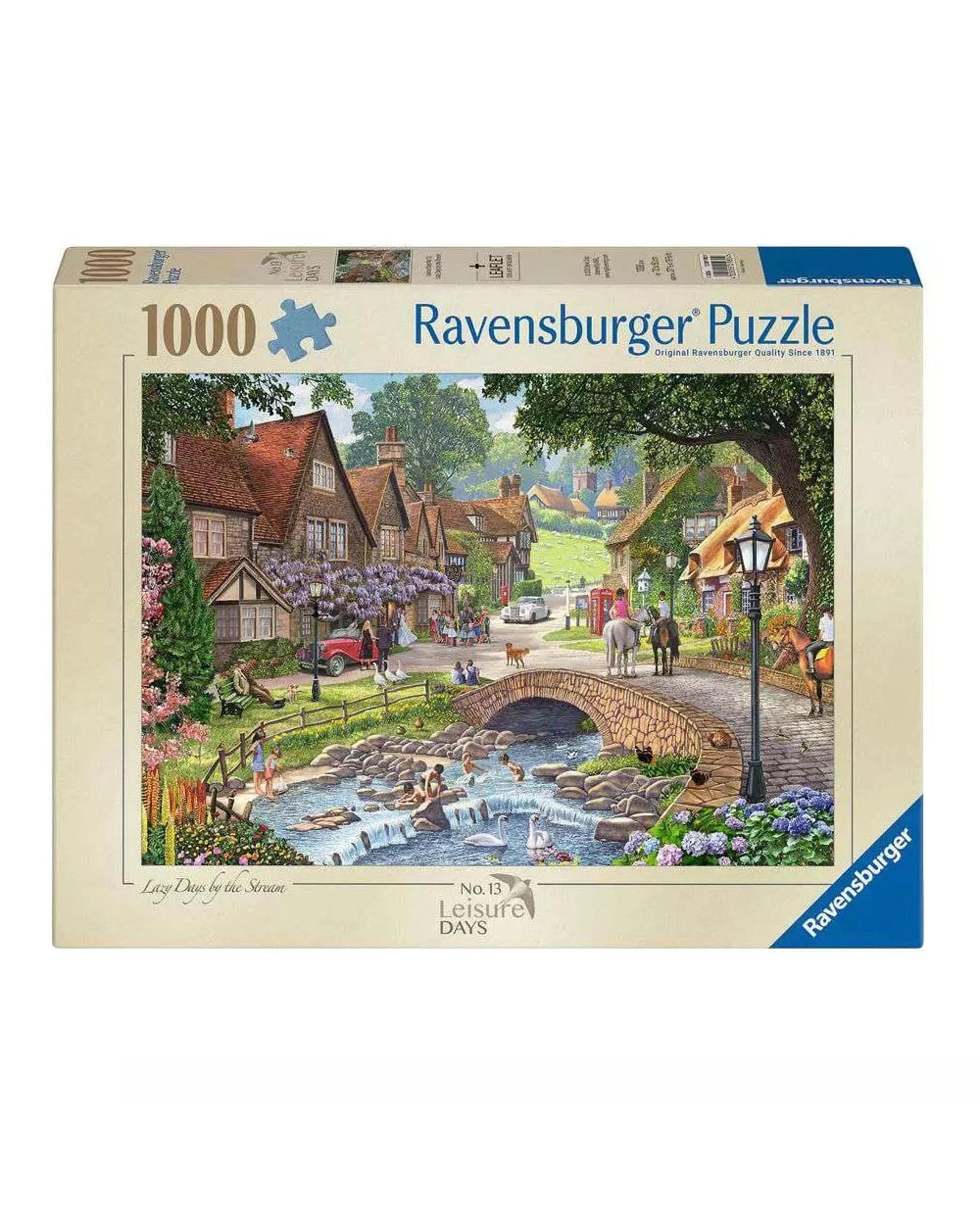 1 Ravensburger Leisure Days No. 13 Lazy Days by the Stream 1000 Piece Jigsaw Puzzle, 1 of 3